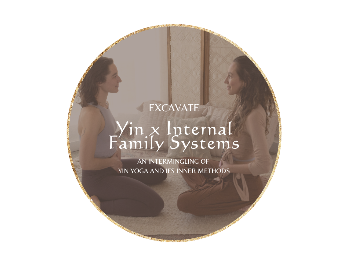 Kali Basman guiding Yin Yoga and Internal Family Systems meditation for grounding and self-inquiry.