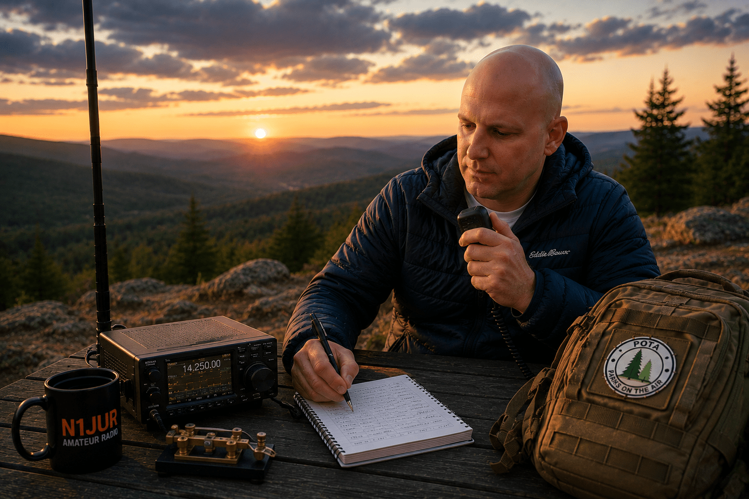 N1JUR portable ham radio field setup