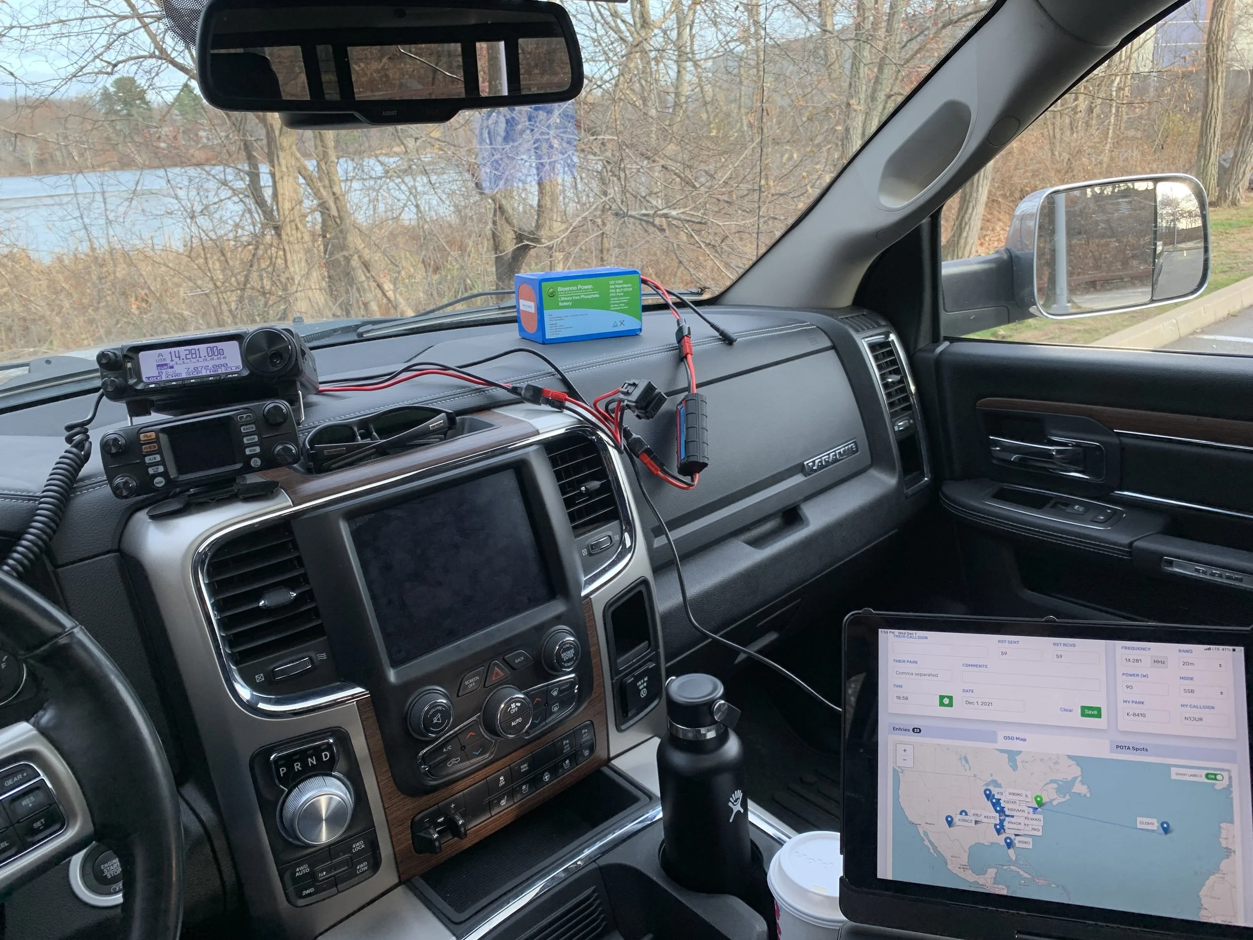 N1JUR operating amateur radio during a portable field activation