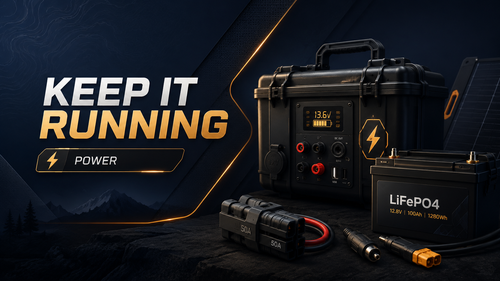 Portable battery power setup for ham radio field activations