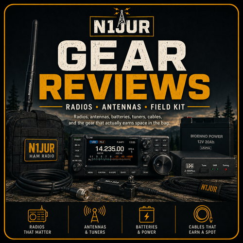 Ham radio gear, antennas, power, and portable radio equipment