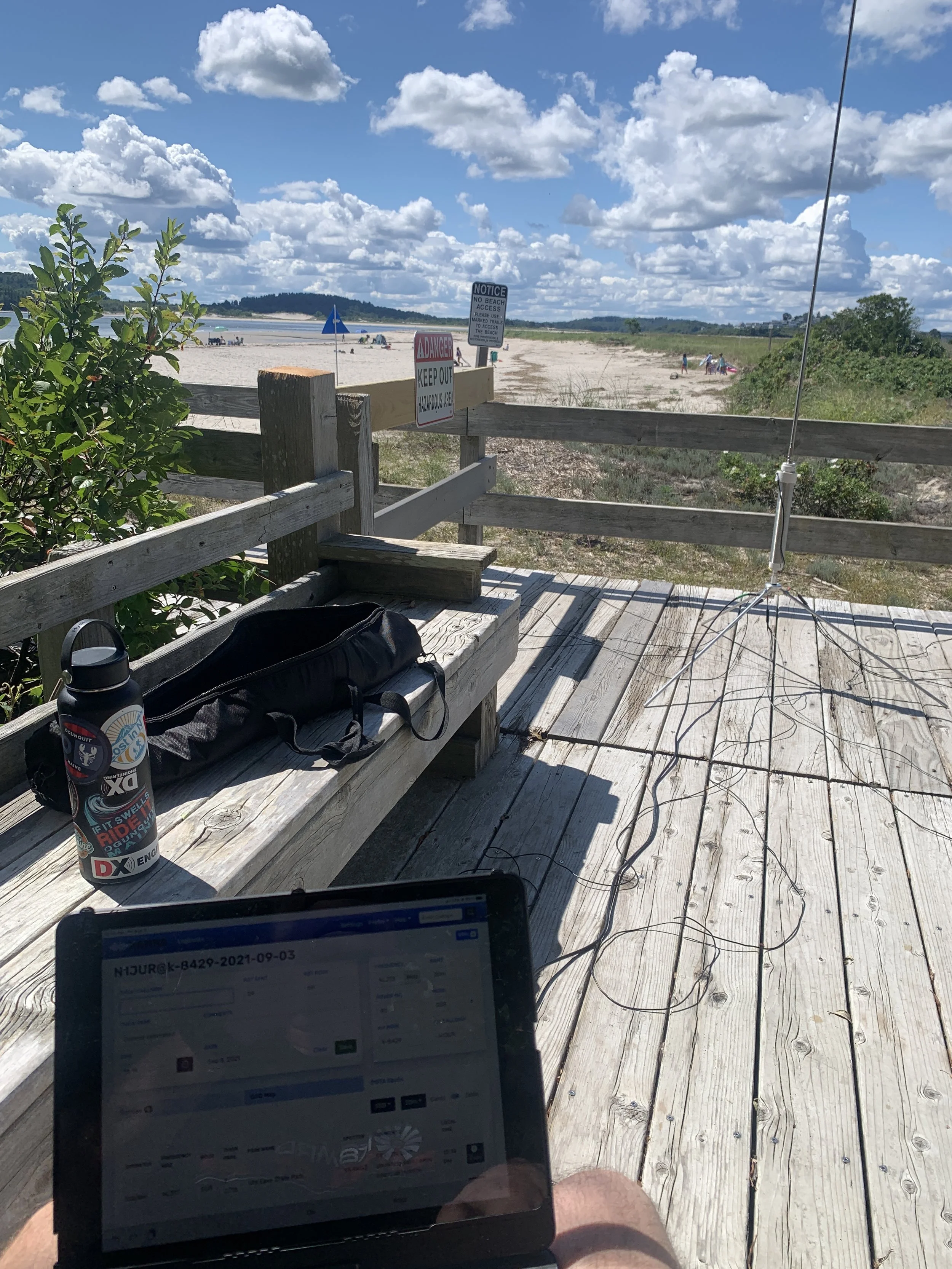 Amateur radio operating in the field