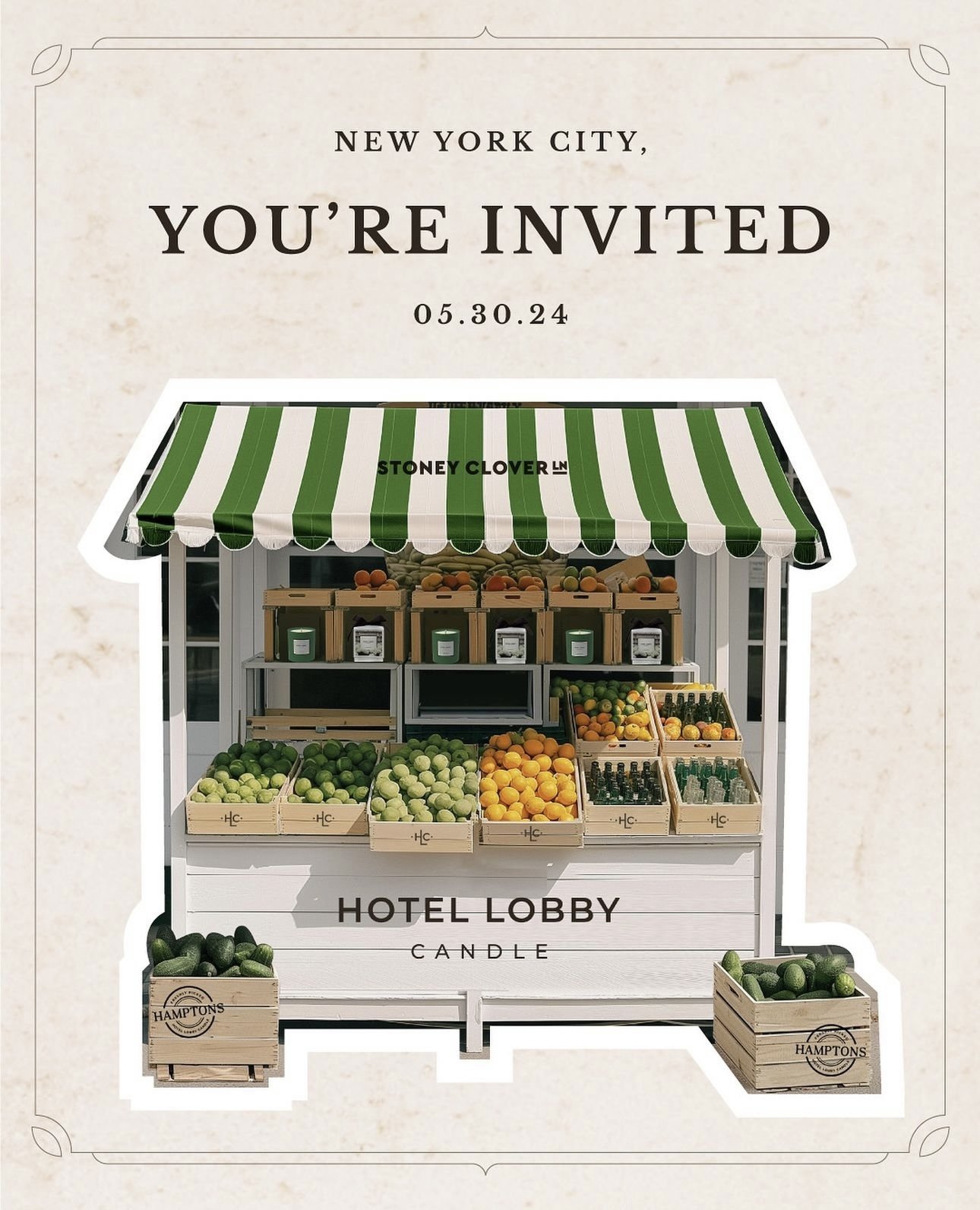 Hotel Lobby Candle x Stoney Clover Lane Pop-Up — NYC for FREE Hotel Lobby Candle x Stoney Clover Lane Pop-Up — NYC for FREE