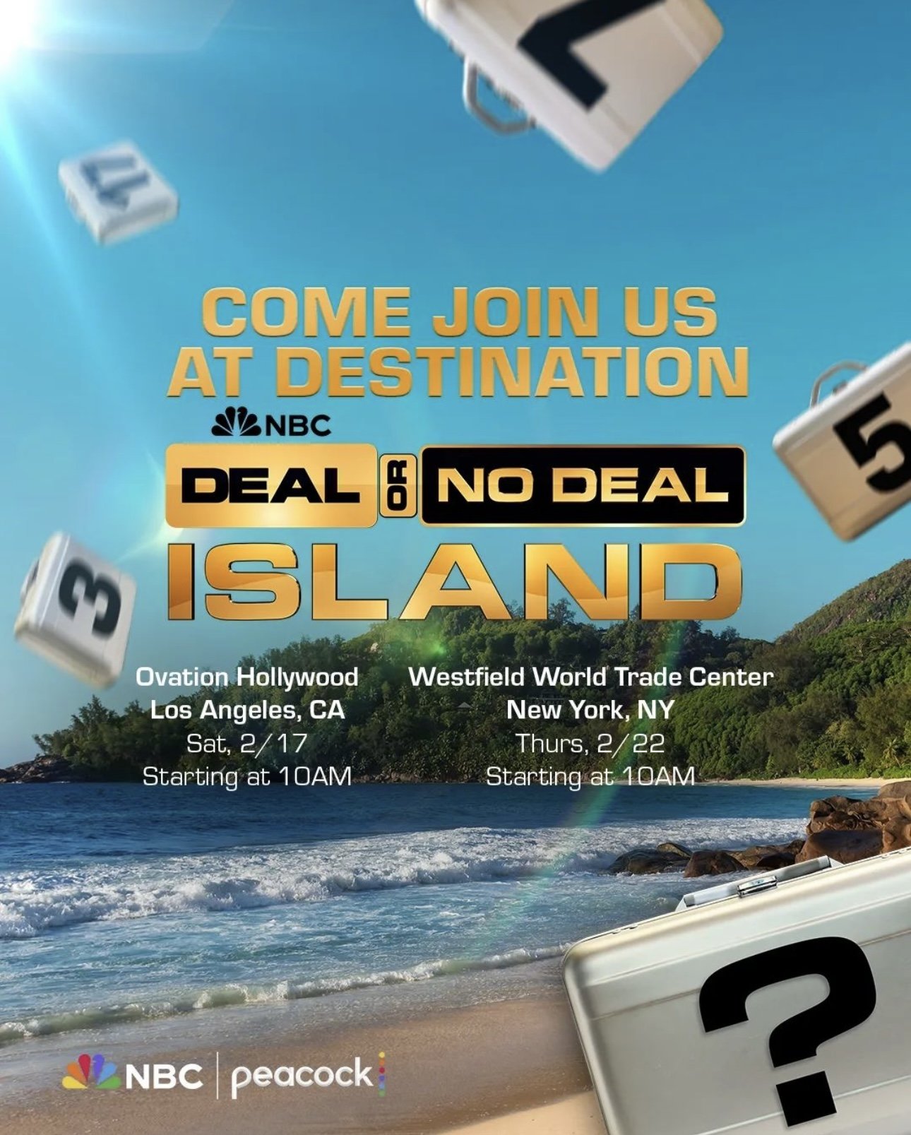 Deal or No Deal Island — NYC for FREE