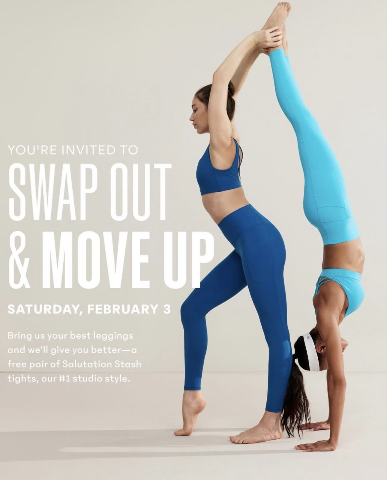 Athleta Swap Out & Move Up — NYC for FREE