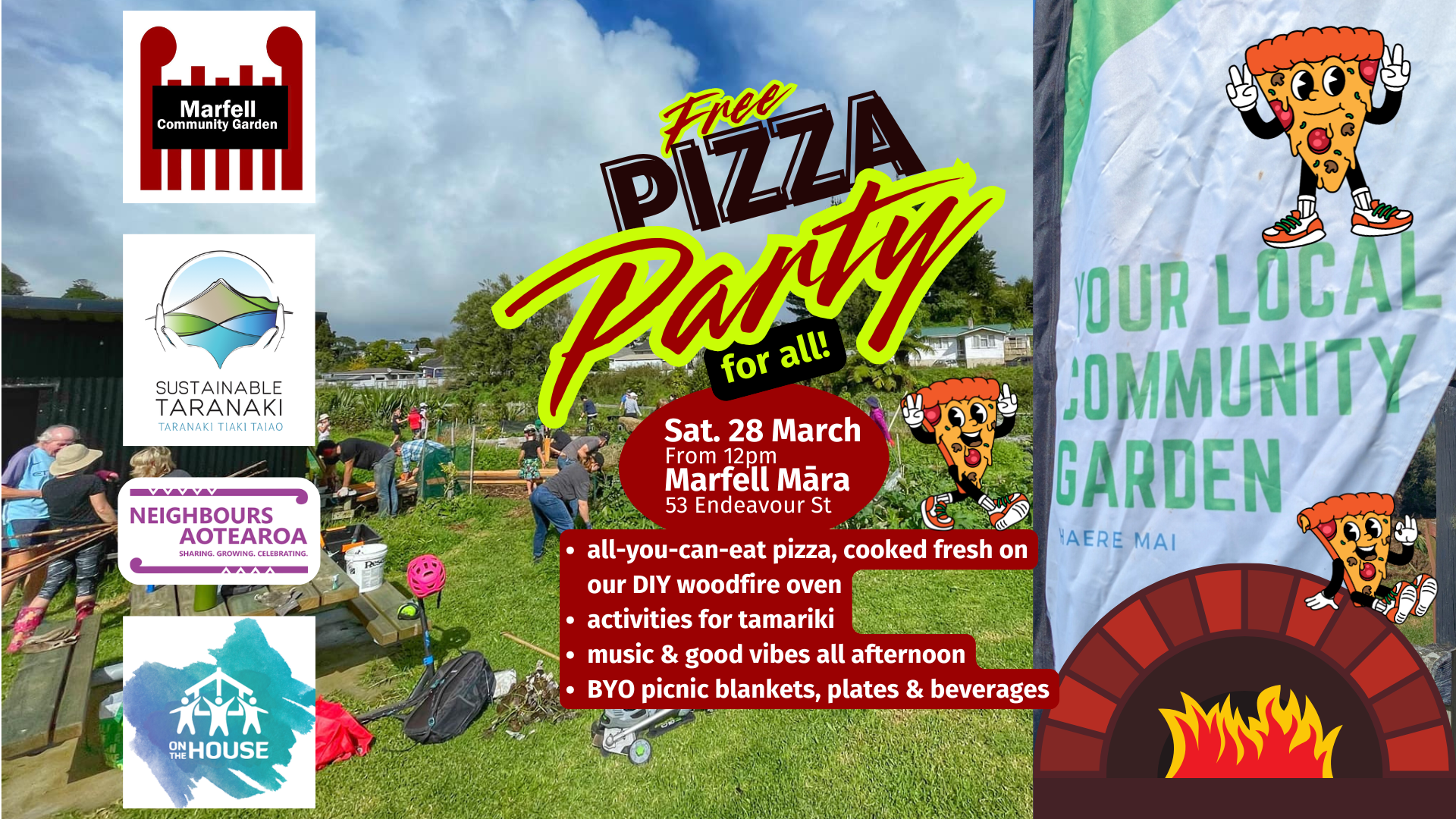 FREE Pizza Party @ Marfell Māra
