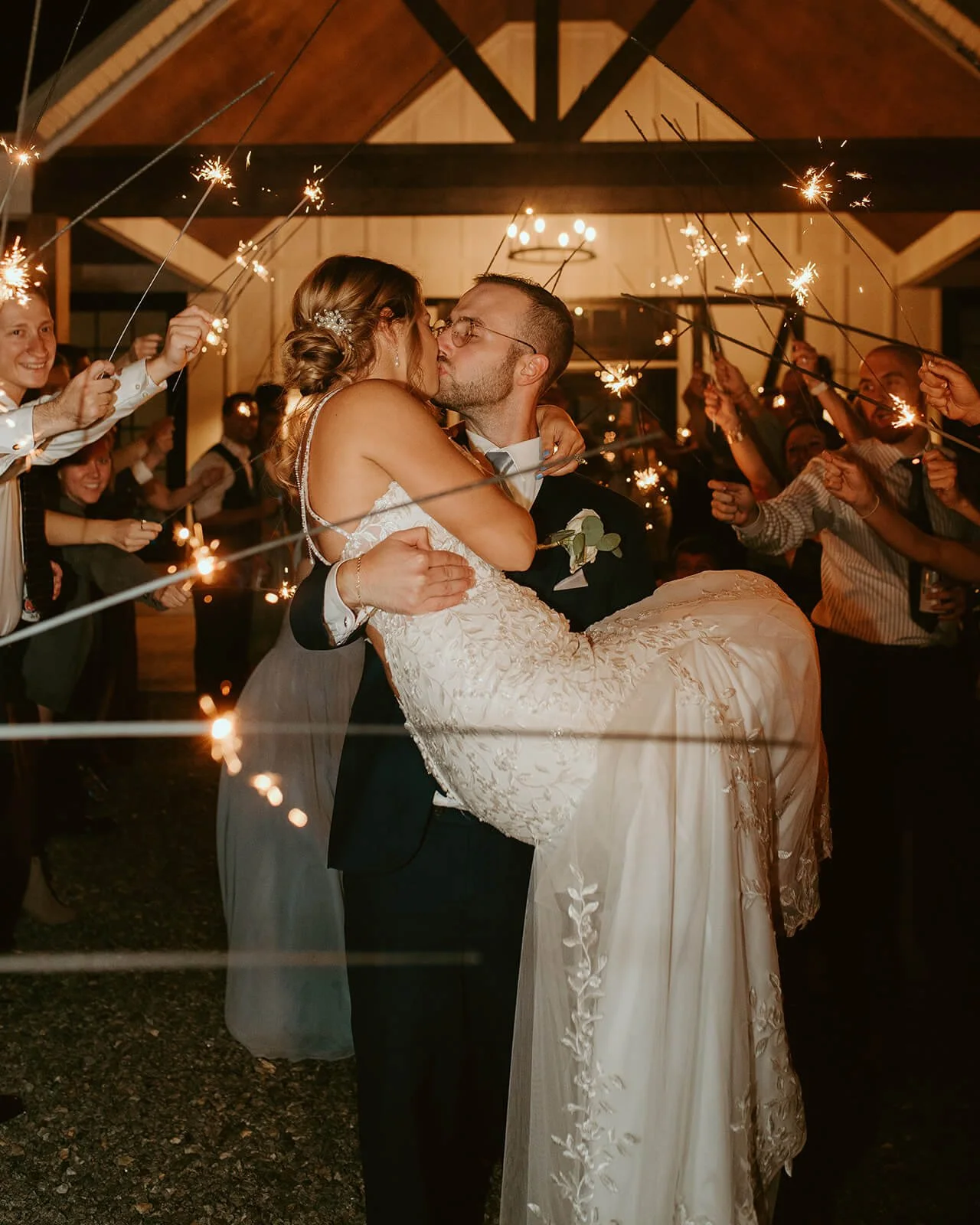 sparkler exit for bride and groom