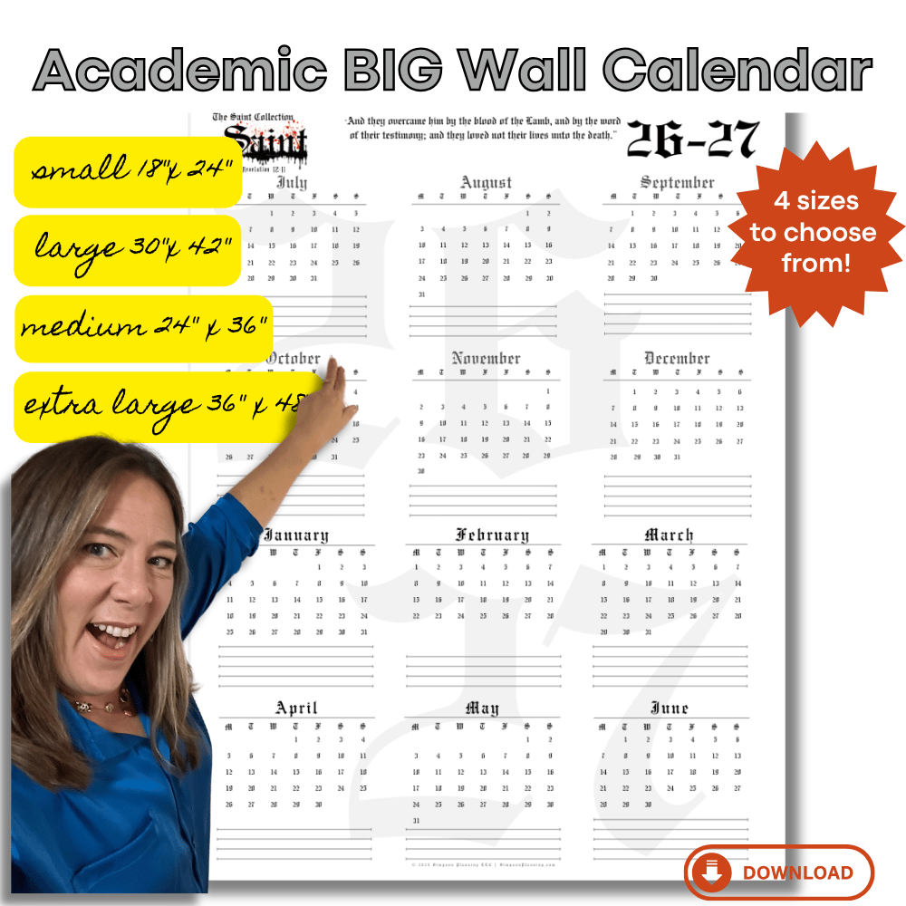 2026-2027 Academic SAINT BIG wall Calendar Simpson Planning.png