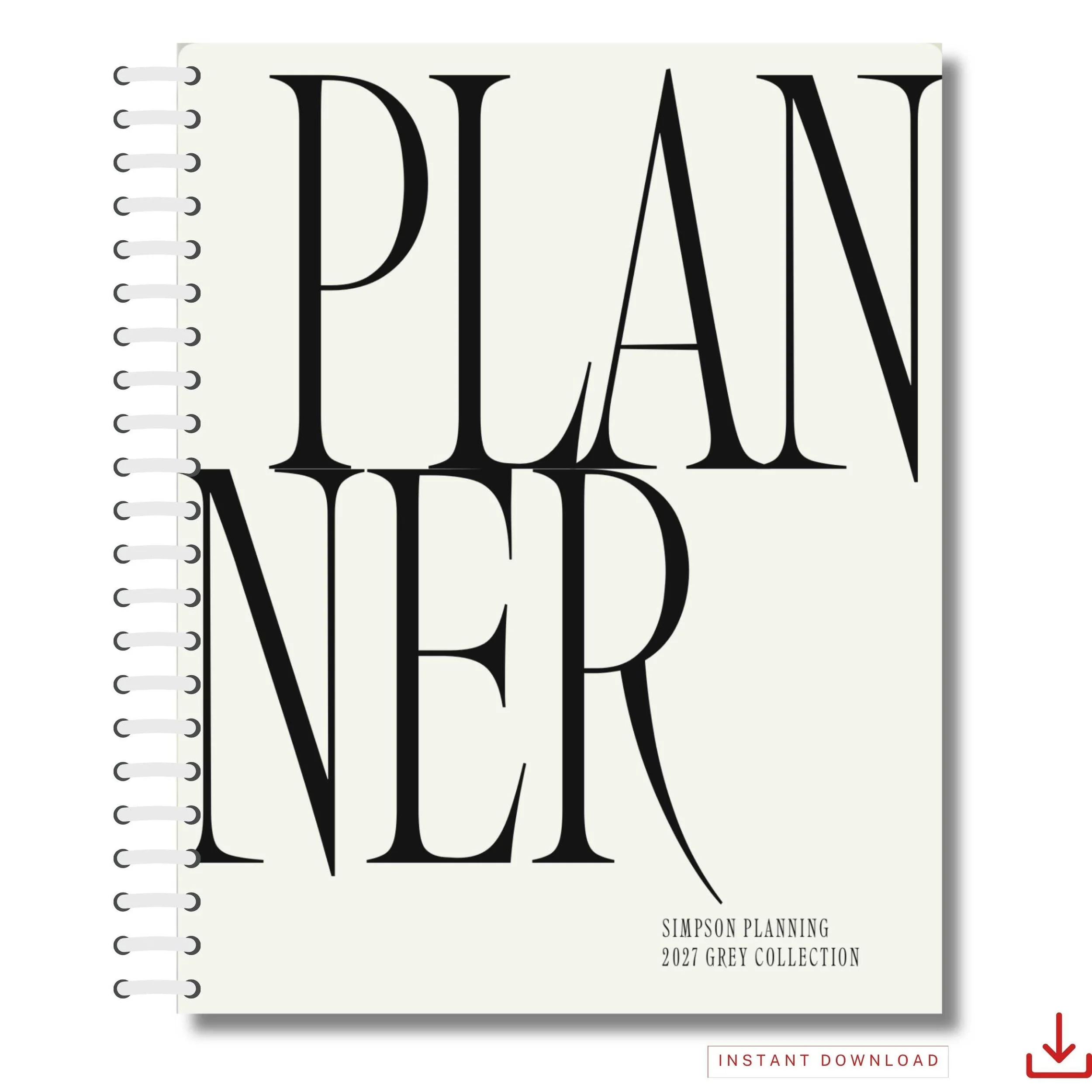 GREY COLLECTION: 2027 Year Planner
