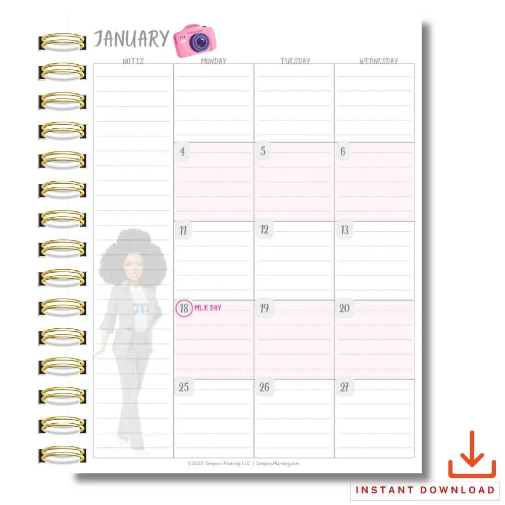 2026 Pink Barbie style calendar planner_Simpson Planning 7.jpg