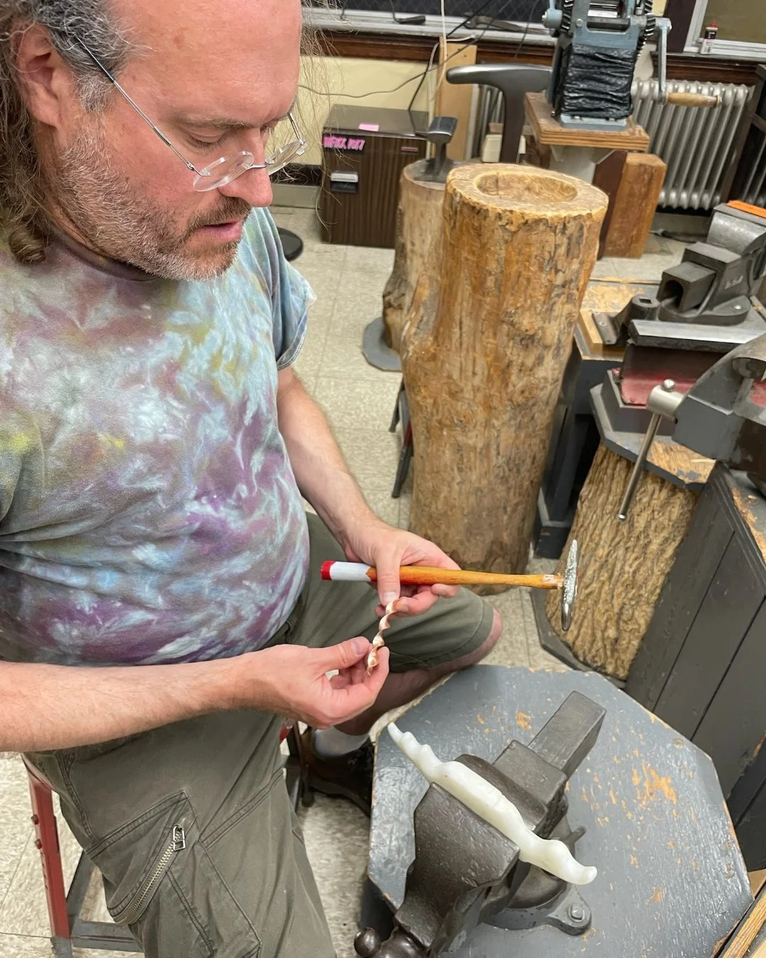 Another New Class Alert! 
Anticlastic Raising Workshop
Learn how to turn flat sheet metal into sculptural, organic forms. In this class, you&rsquo;ll use sinusoidal stakes and Delrin mallets to raise pre-cut blanks into saddle-like curves and ruffled