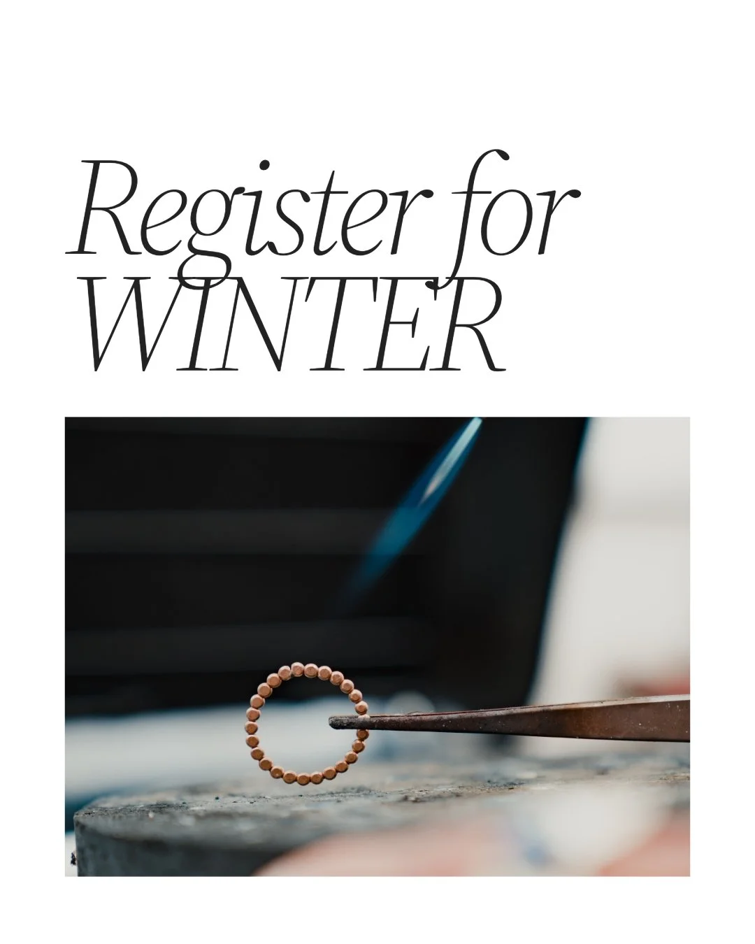 Winter registration is now open! ❄️🔥
We&rsquo;re excited to welcome you back into the studio this season with new classes, fresh creative energy, and more ways to make. Our Winter 2026 lineup includes brand-new Enameling workshops and expanded Open 