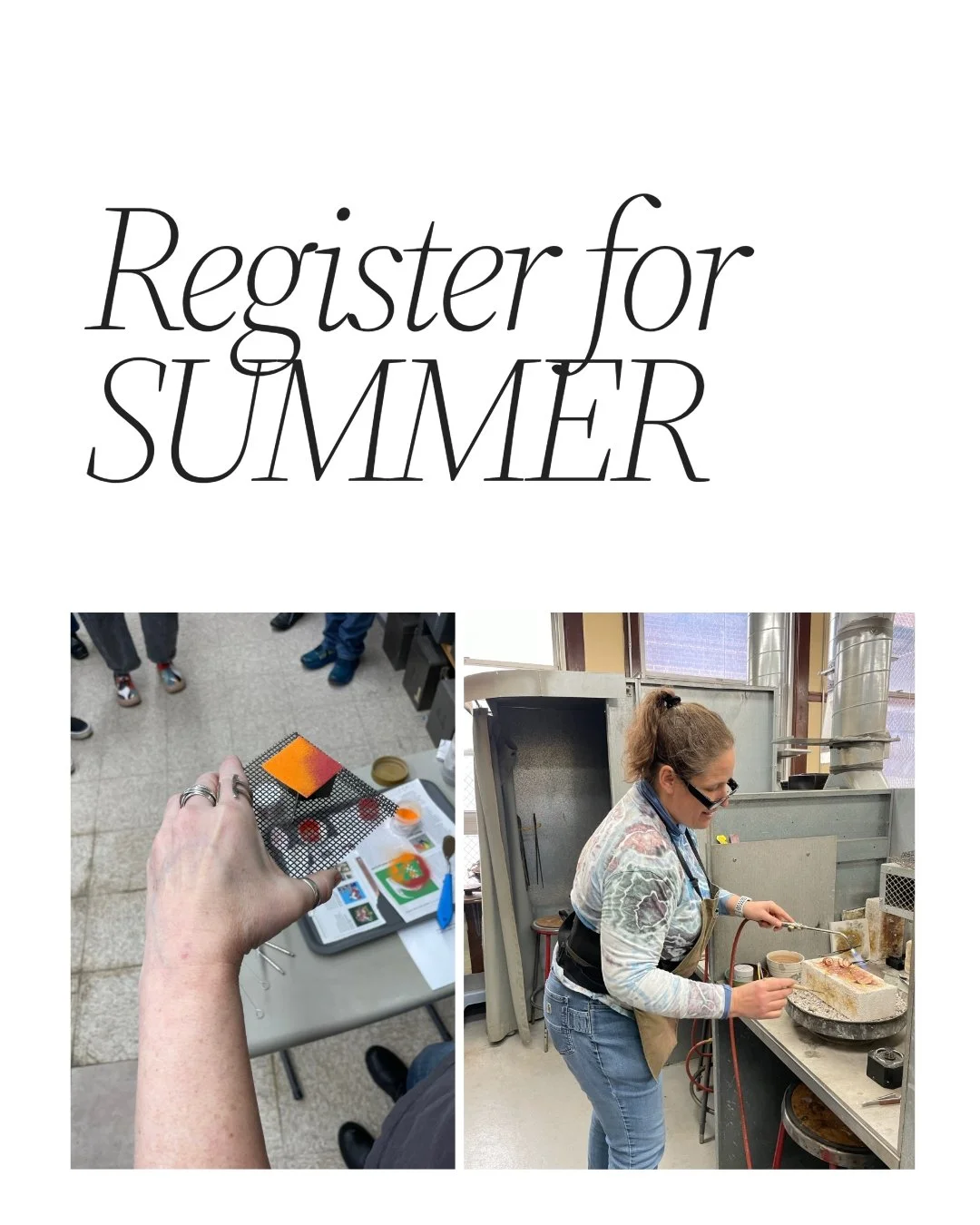 Summer registration is open at Ore Metals Studio ✨
Whether you&rsquo;re brand new to jewelry making or ready to build on your skills, our summer lineup has something for you.
Explore offerings like:
💍 Ring-making workshops
👂🏻Earring-making worksho
