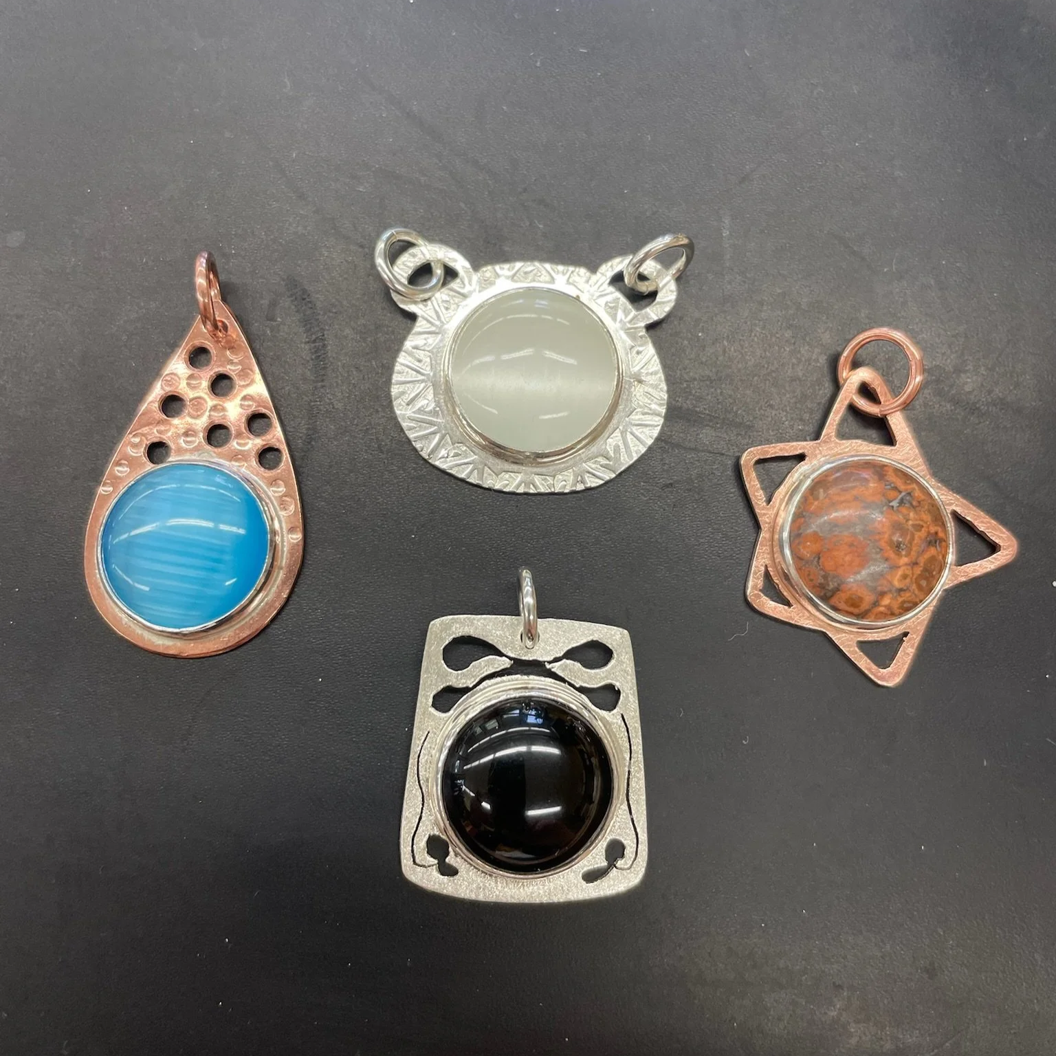 Pierced Pendant (with bezel-set stone)
