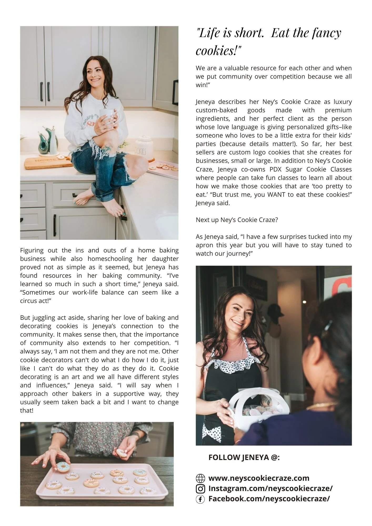 2023 Featured SHE.E.O. Jeneya Villatoro, Owner of Ney's Cookie Craze