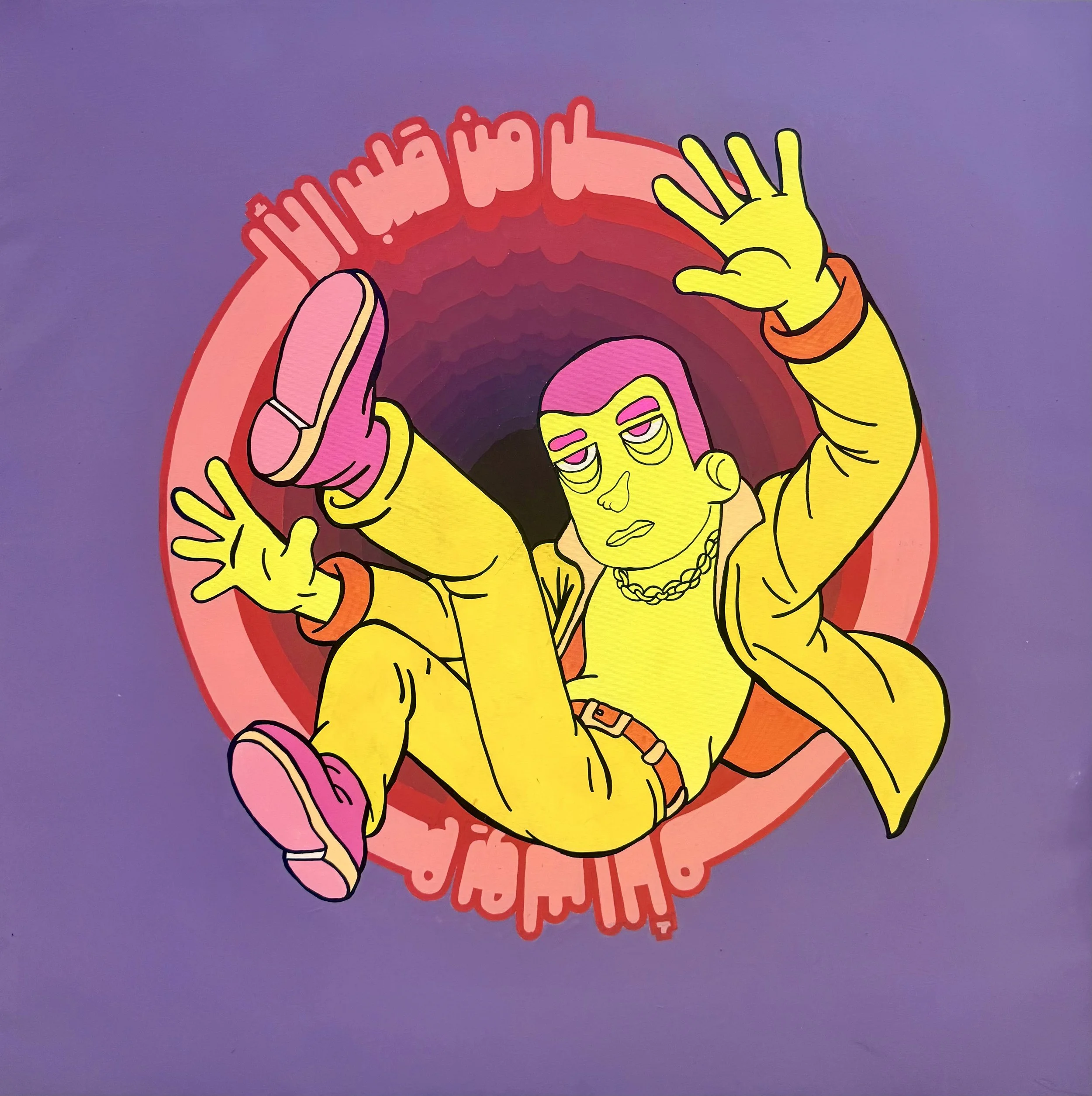 Orbit (ft, The Square Kero), Acrylics on paper, 105x105cm, 2025..jpeg