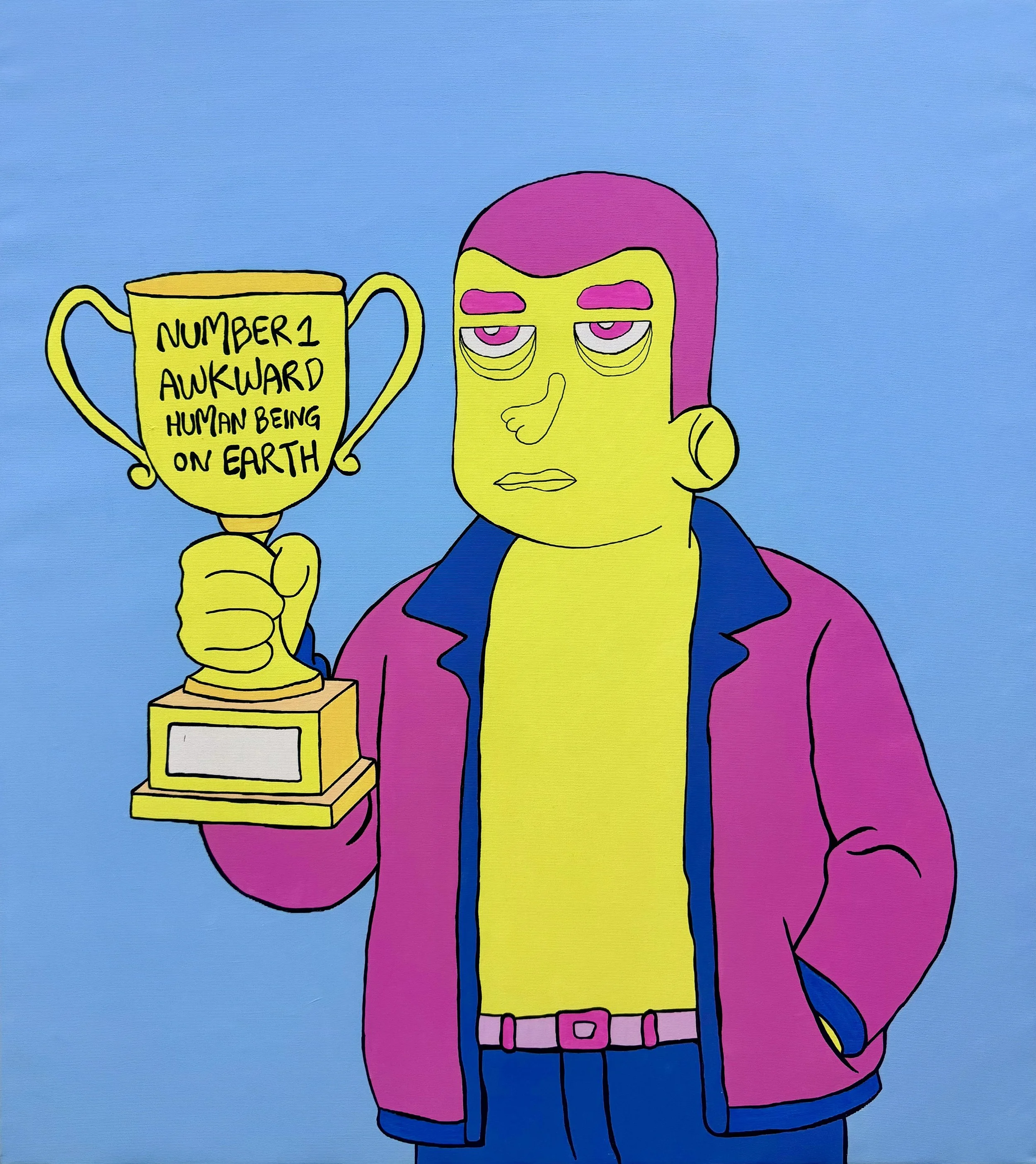 Trophy Life, Acrylics on canvas, 82x92cm, 2025..jpeg