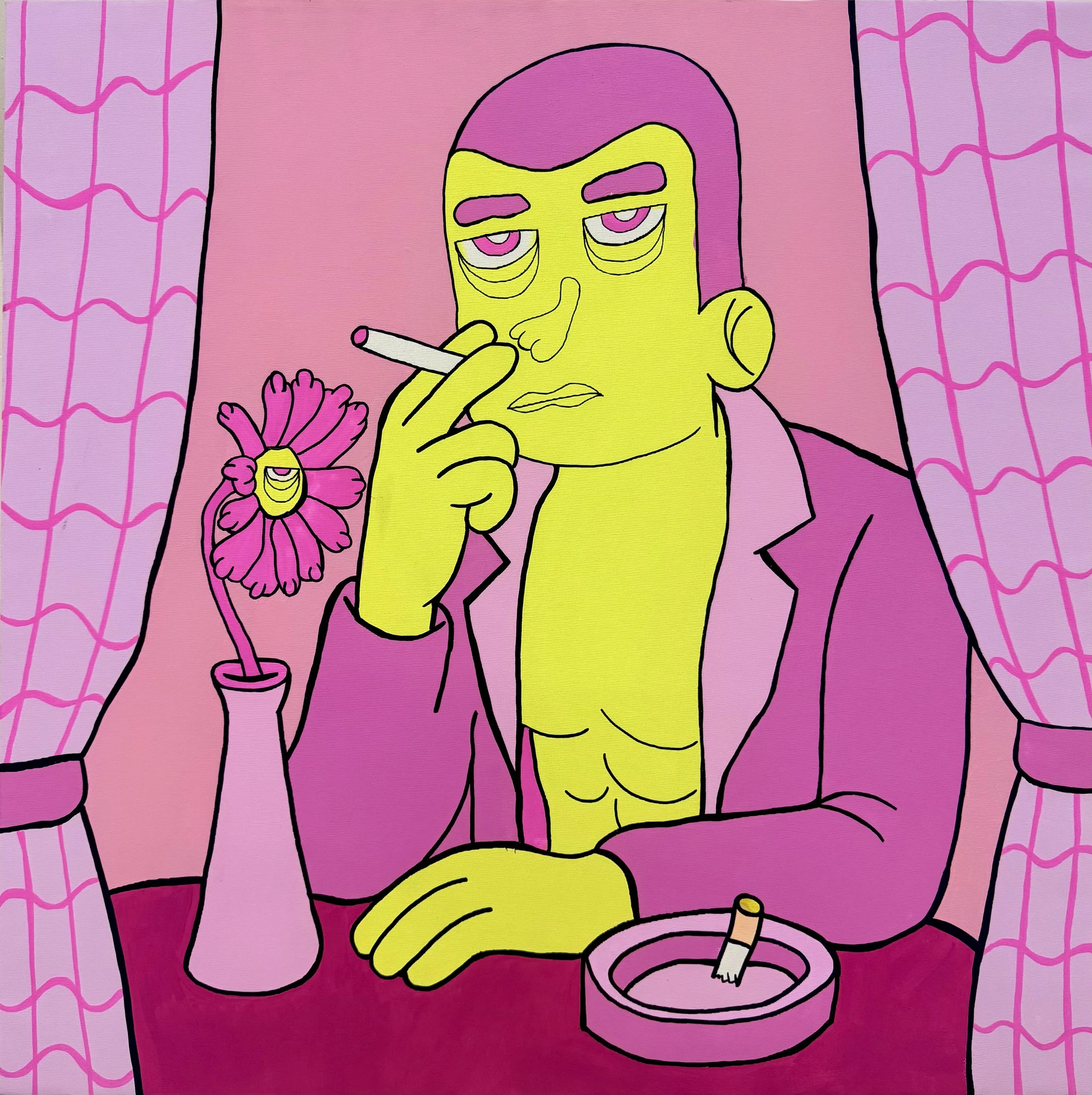 Waiting in vain, Acrylics on canvas, 74x74cm, 2025..jpeg