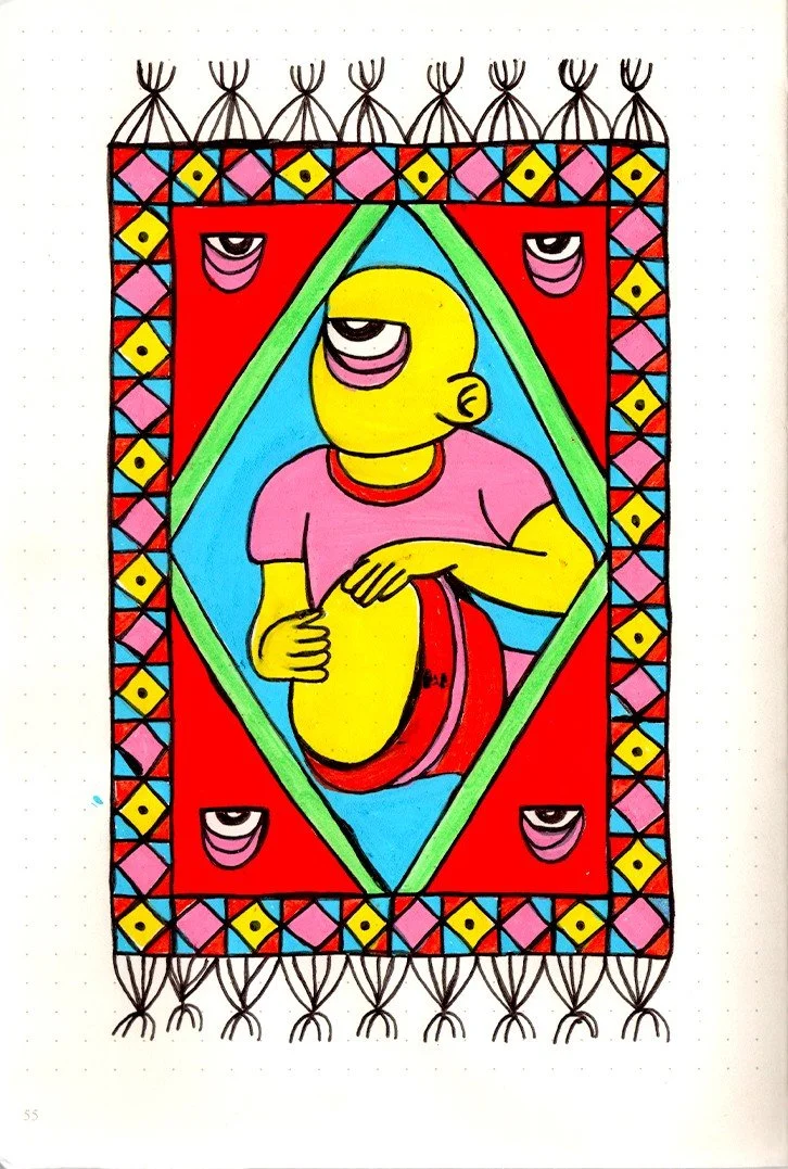 Chapter V, Acrylics on paper, 15x21cm, 2025..jpg