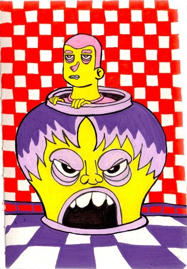 Chapter XII, Acrylics on paper, 15x21cm, 2025..jpeg