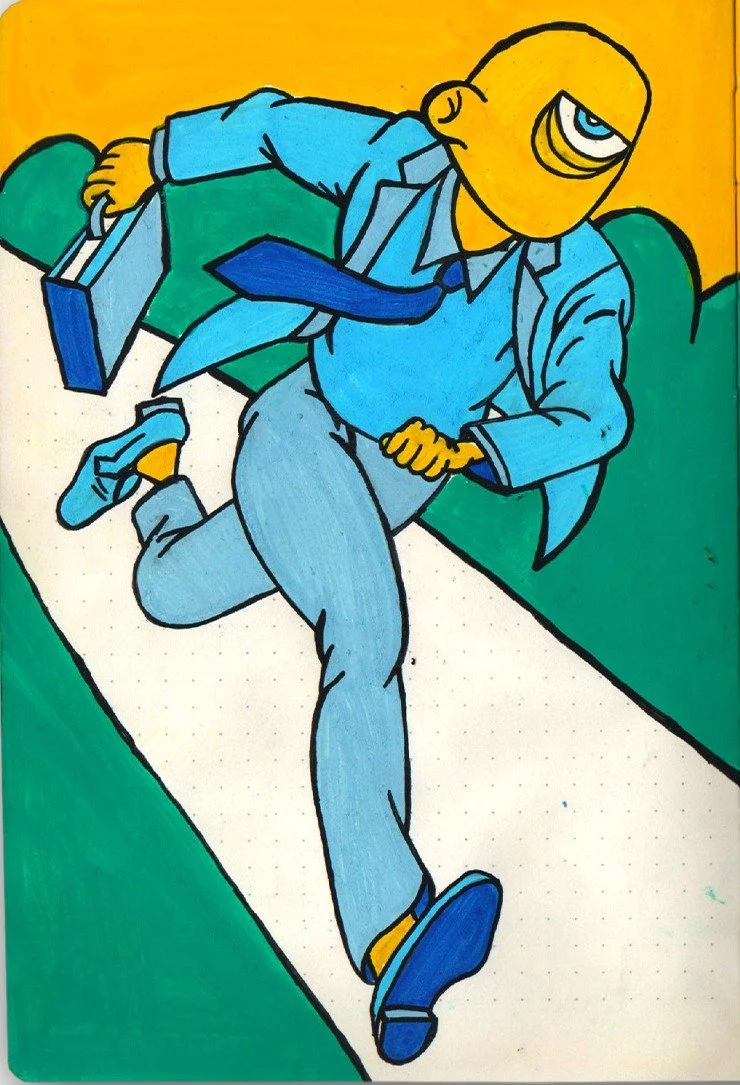 Chapter XIX, Acrylics on paper, 15x21cm, 2025..jpg