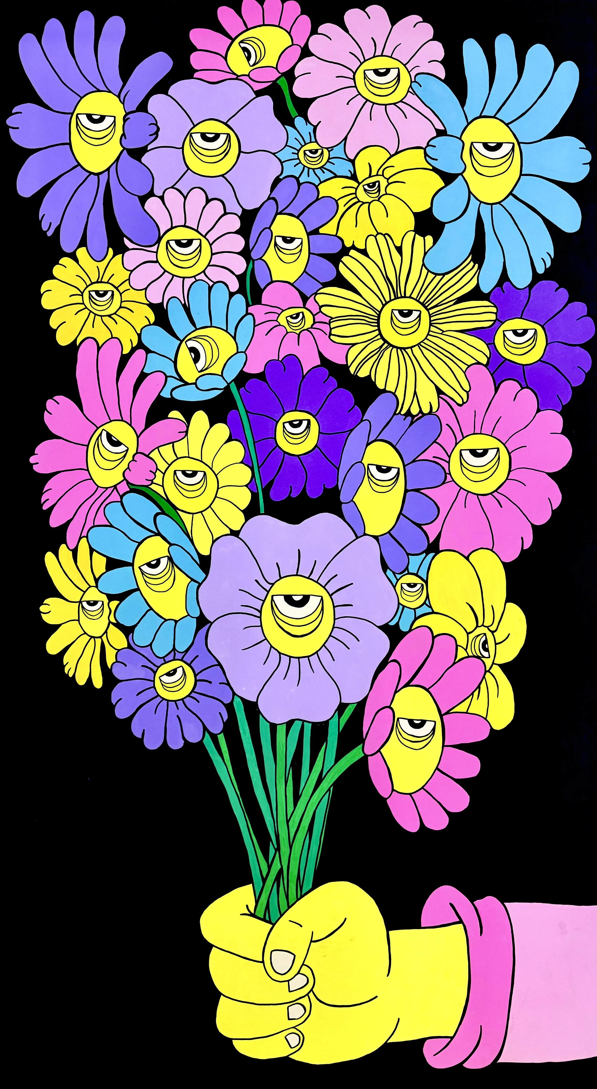 Bouquet, Acrylics on canvas, 105x190cm, 2025..jpeg