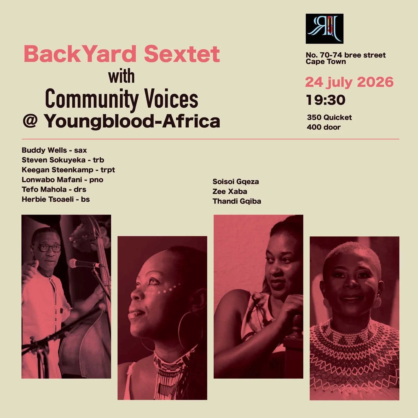 Herbie Tsoaeli: BackYard Sextet with Community Voices @ Youngblood Africa