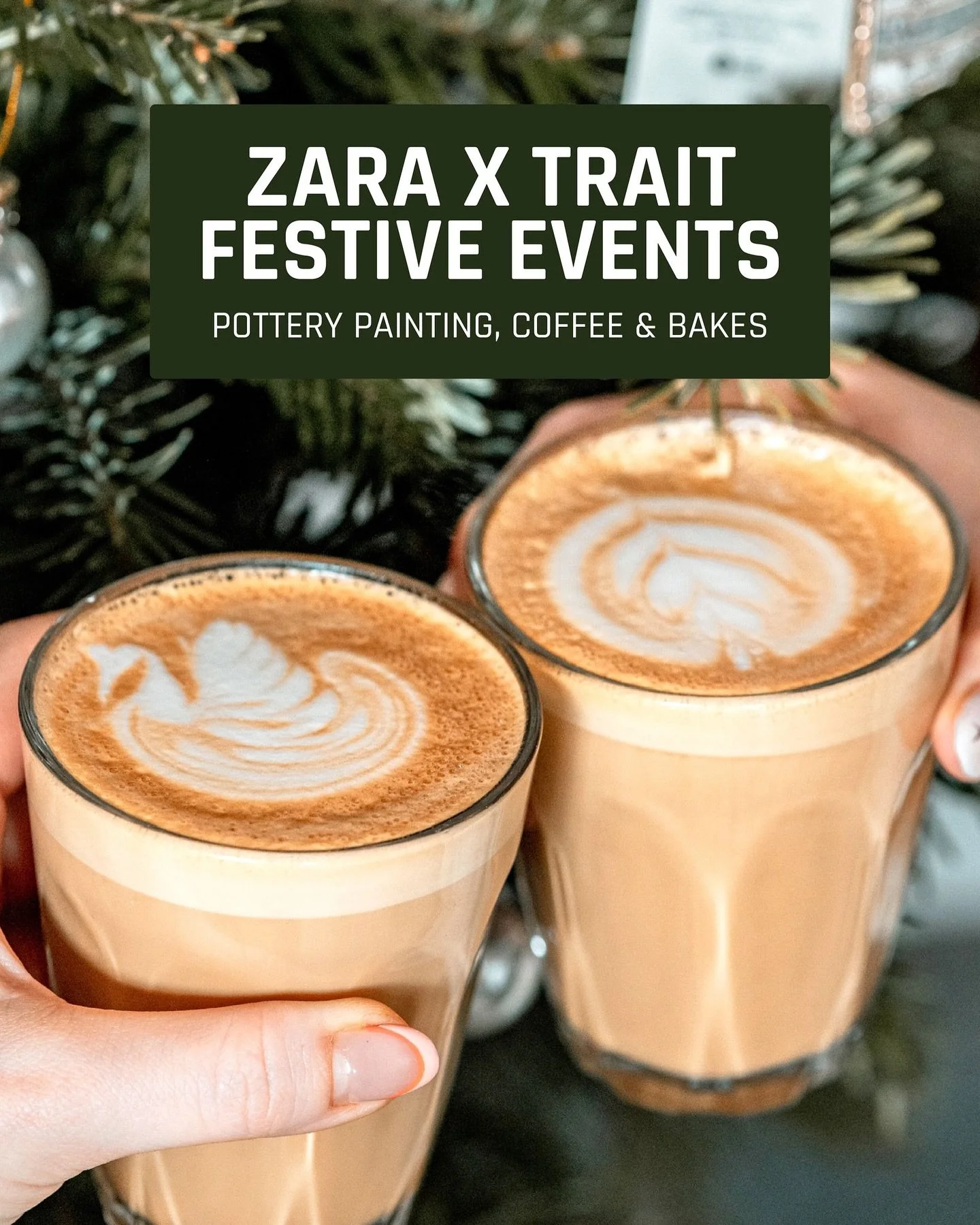 FESTIVE POTTERY PAINTING 🎄🎨

TRAIT High Street; Wednesday 12th and 26th November + Wednesday 10th December ✨

Tickets are still available and what better way to start the festive season than to relax with hot drinks and treats whilst painting your 