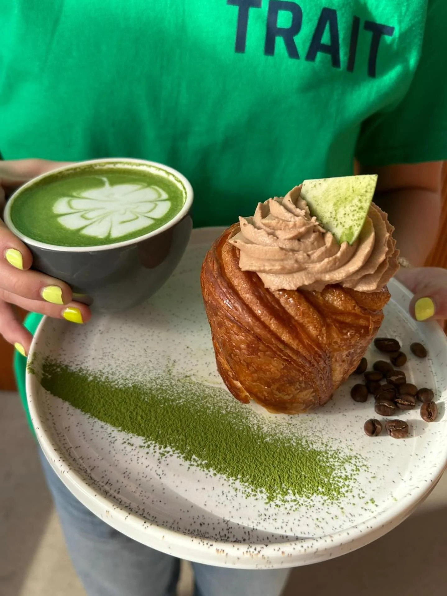 🍀 St. Paddy&rsquo;s Day Exclusive 🍀 

Meet our limited-edition Cruffin &mdash; flaky, golden layers filled with silky Baileys milk chocolate &amp; Square Mile espresso ganache. Finished with a swirl of white chocolate cream and a delicate matcha sh