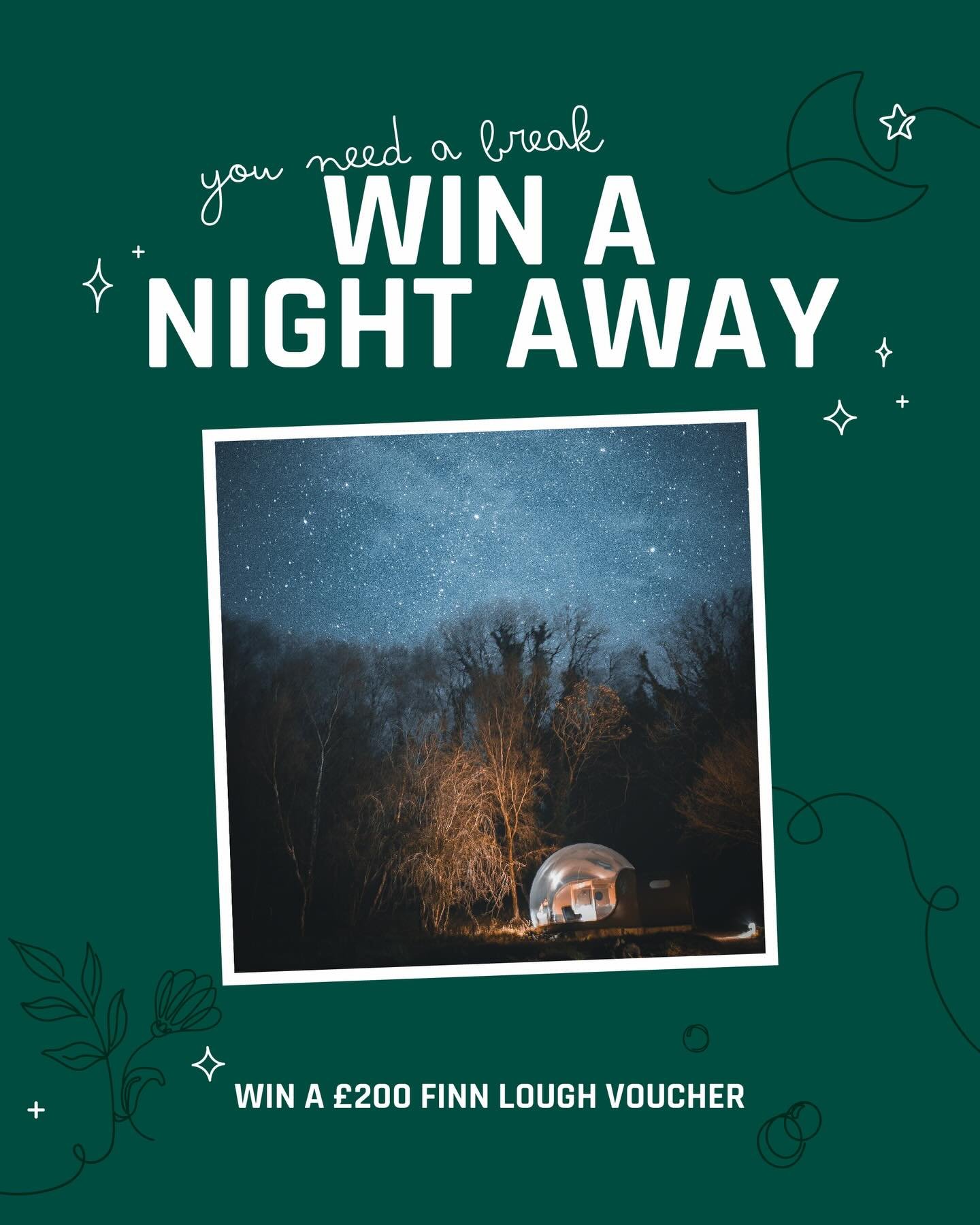 🌜WIN A NIGHT AWAY ✨

It&rsquo;s been a long winter so to celebrate the clocks moving forward and brighter evenings returning we&rsquo;re giving one lucky winner a &pound;200 voucher to spend at the award-winning @finnlough hideaway in Enniskillen!

