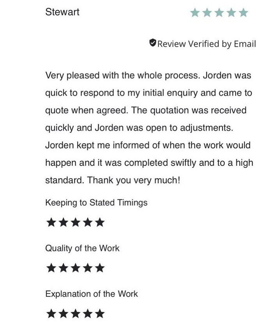 Another excellent review from happy client Thank you 👍🏻👍🏻 visit www.sapsford.Co