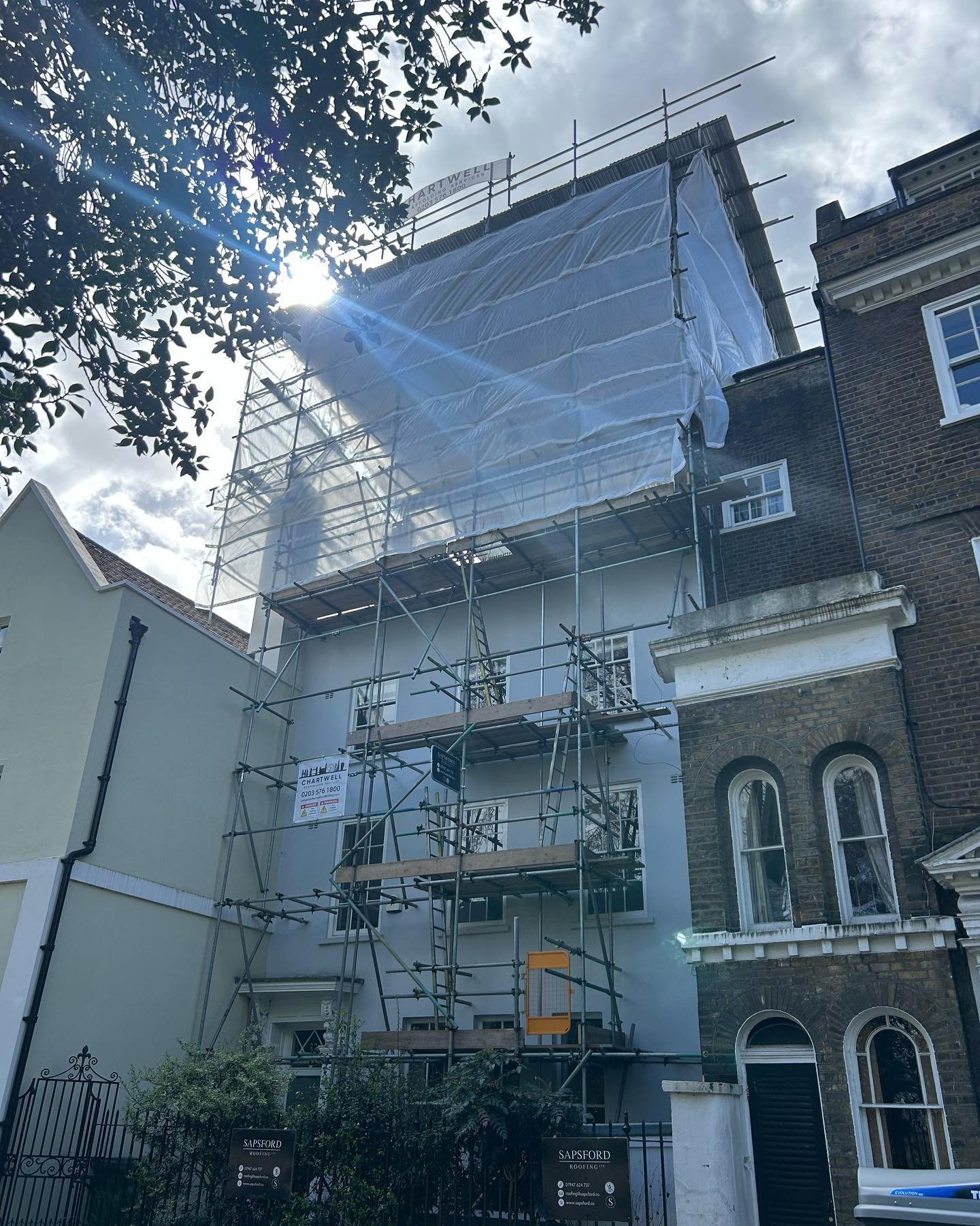 We started a new Project today in Greenwich a completely reroof with all new celtex insulation going in and all new clay plain tiles and all new code 6 lead work to box gutters and dormers. visit www.sapsford.Co