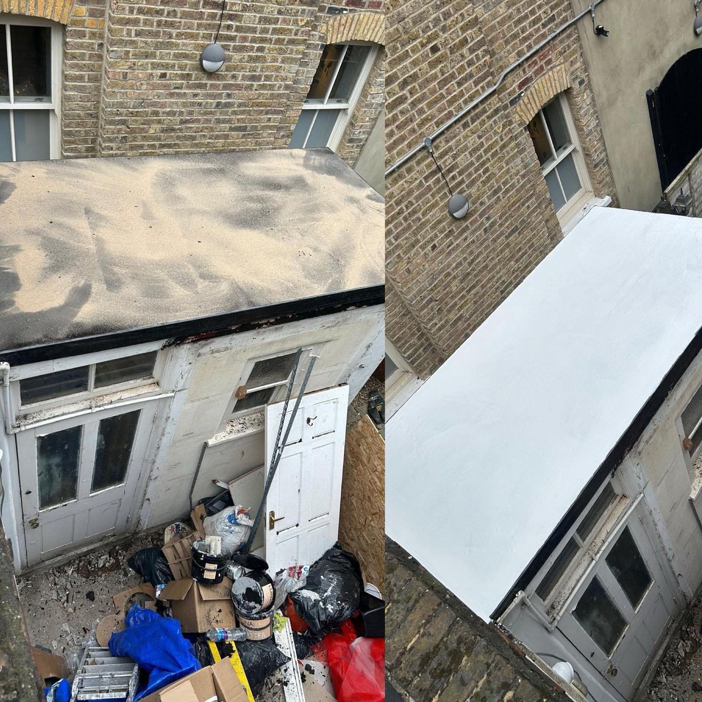 A asphalt roof we recently just completed in wimbledon for @surfacedesignslondon visit www.sapsford.Co