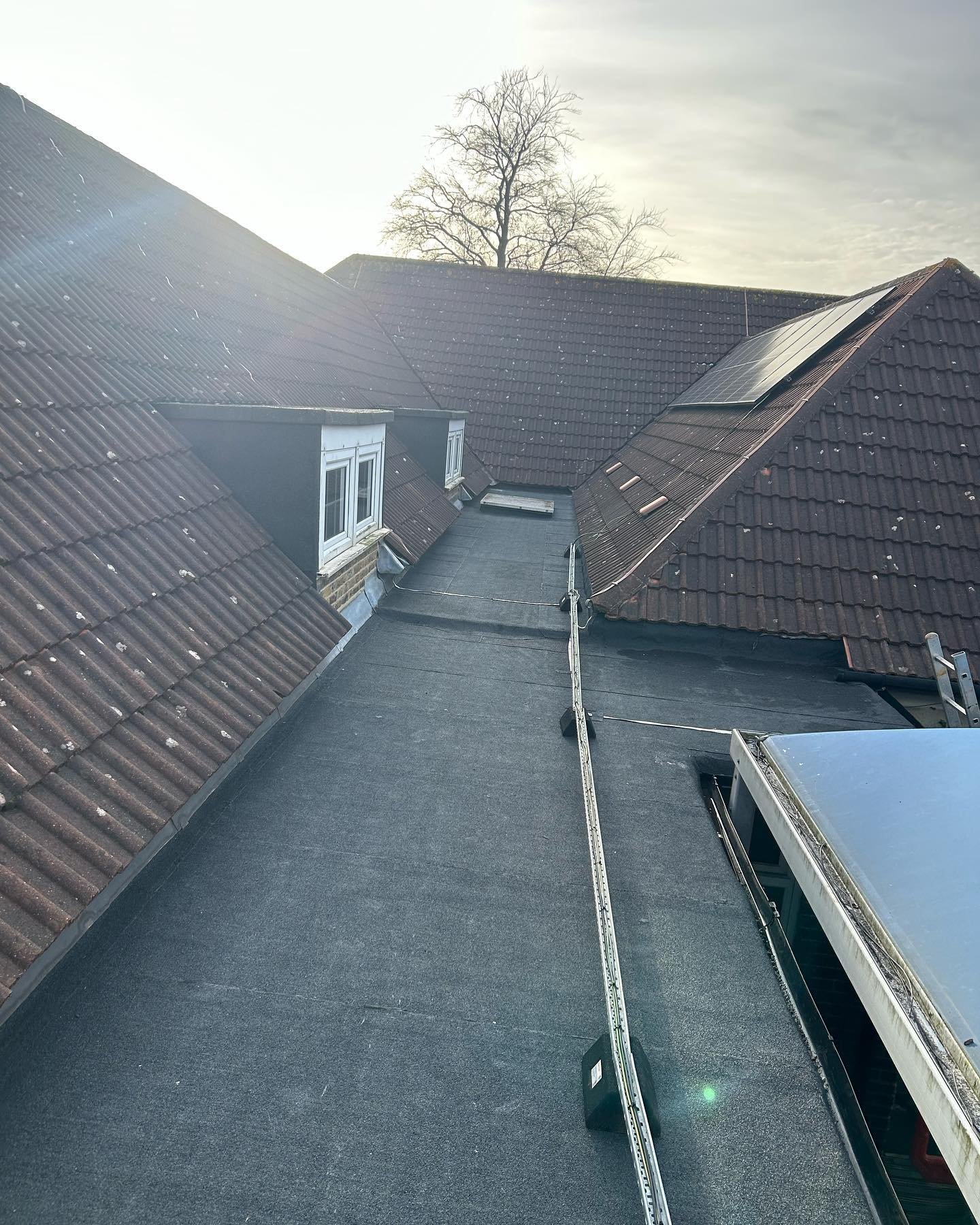 Flat roof we have just completed this week on Haimo primary school Eltham SE9. Visit www.sapsford.Co