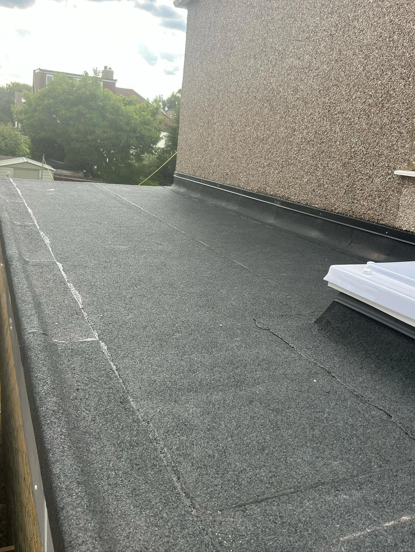 A flat roof we completed in Mottingham using a 3 layer touch on felt system. Visit www.sapsford.Co