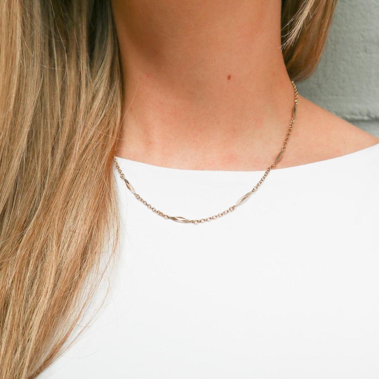 9K Gold Bar & Link Style Chain