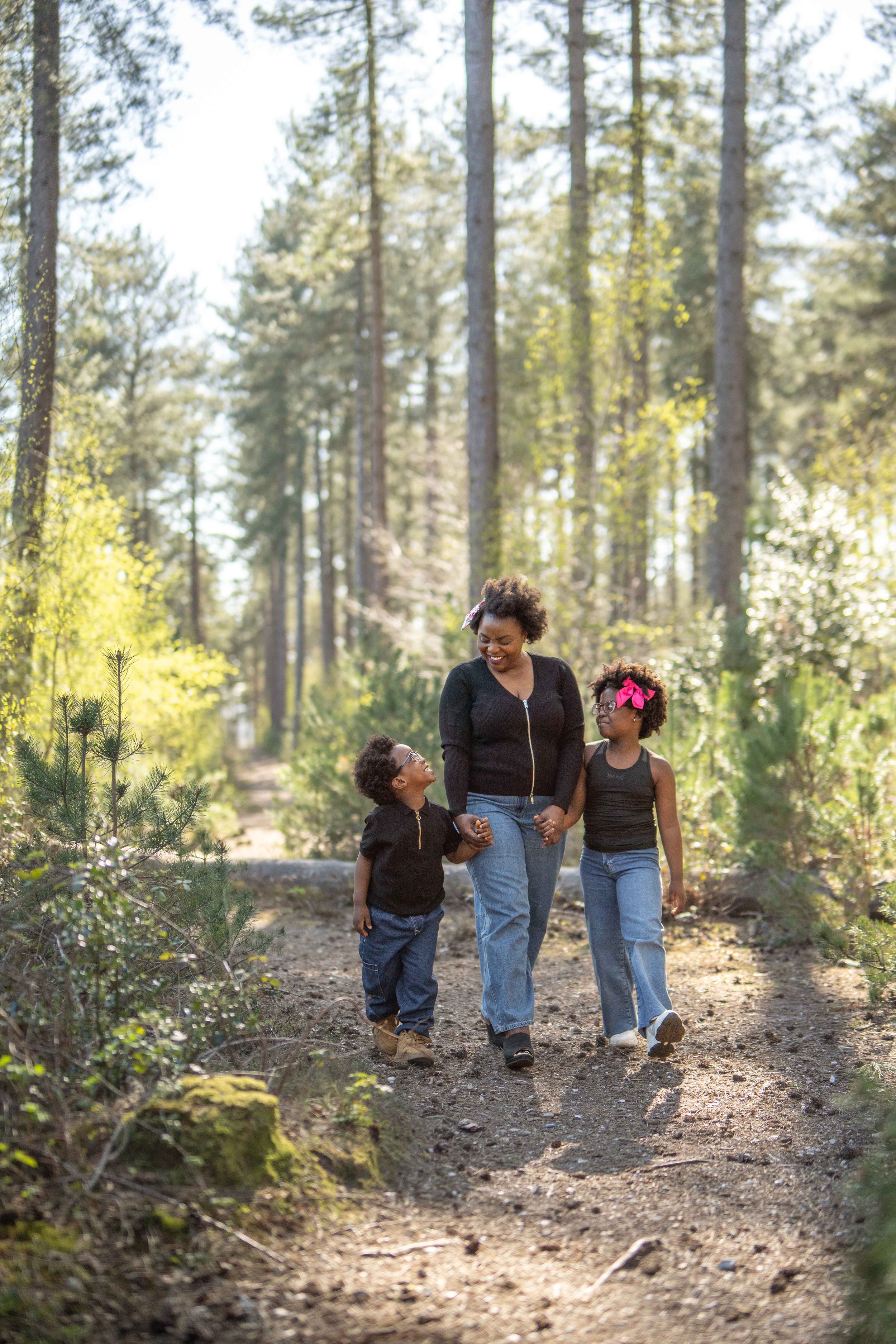 candid family photo in the New Forest
