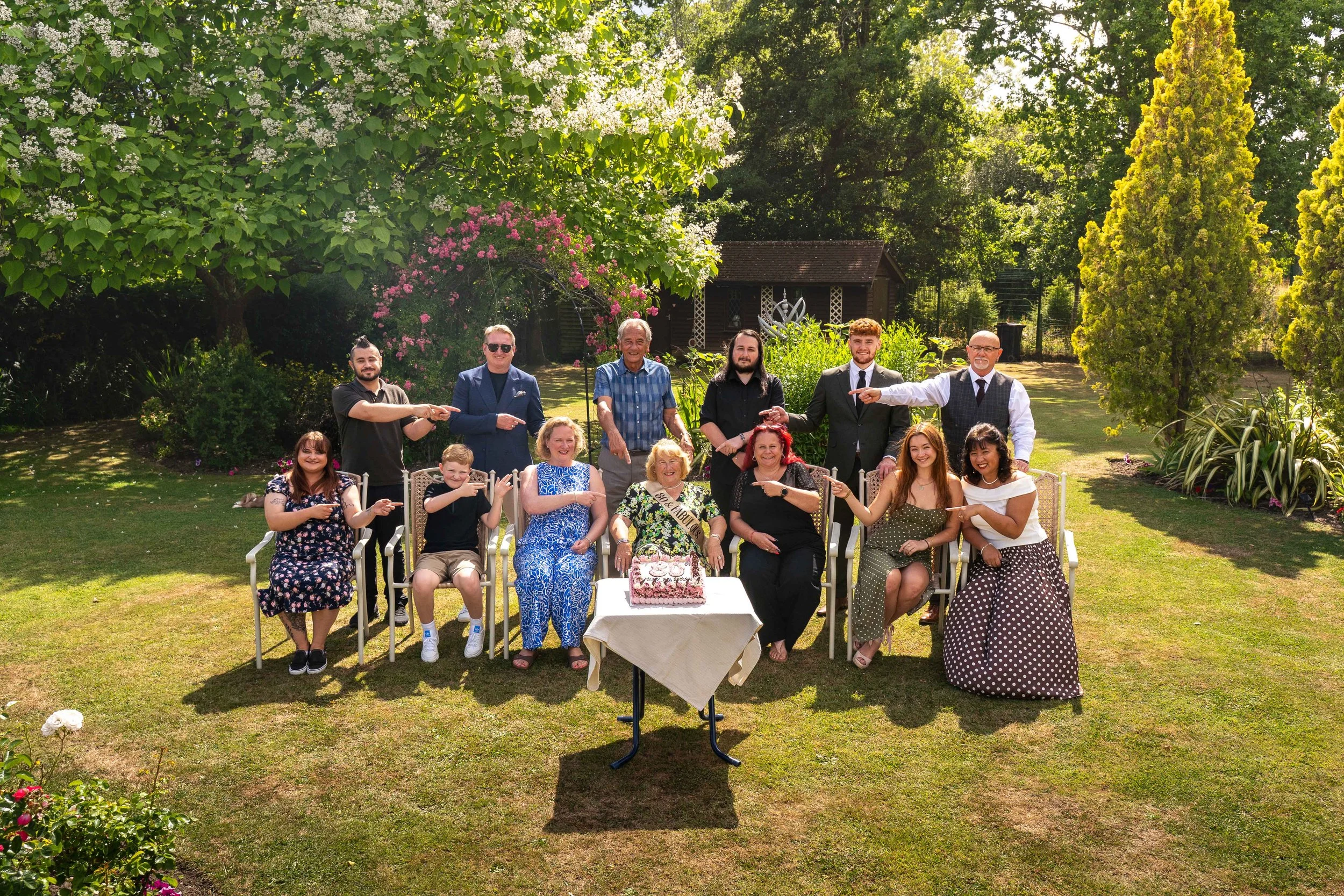 family gathering for 80th birthday