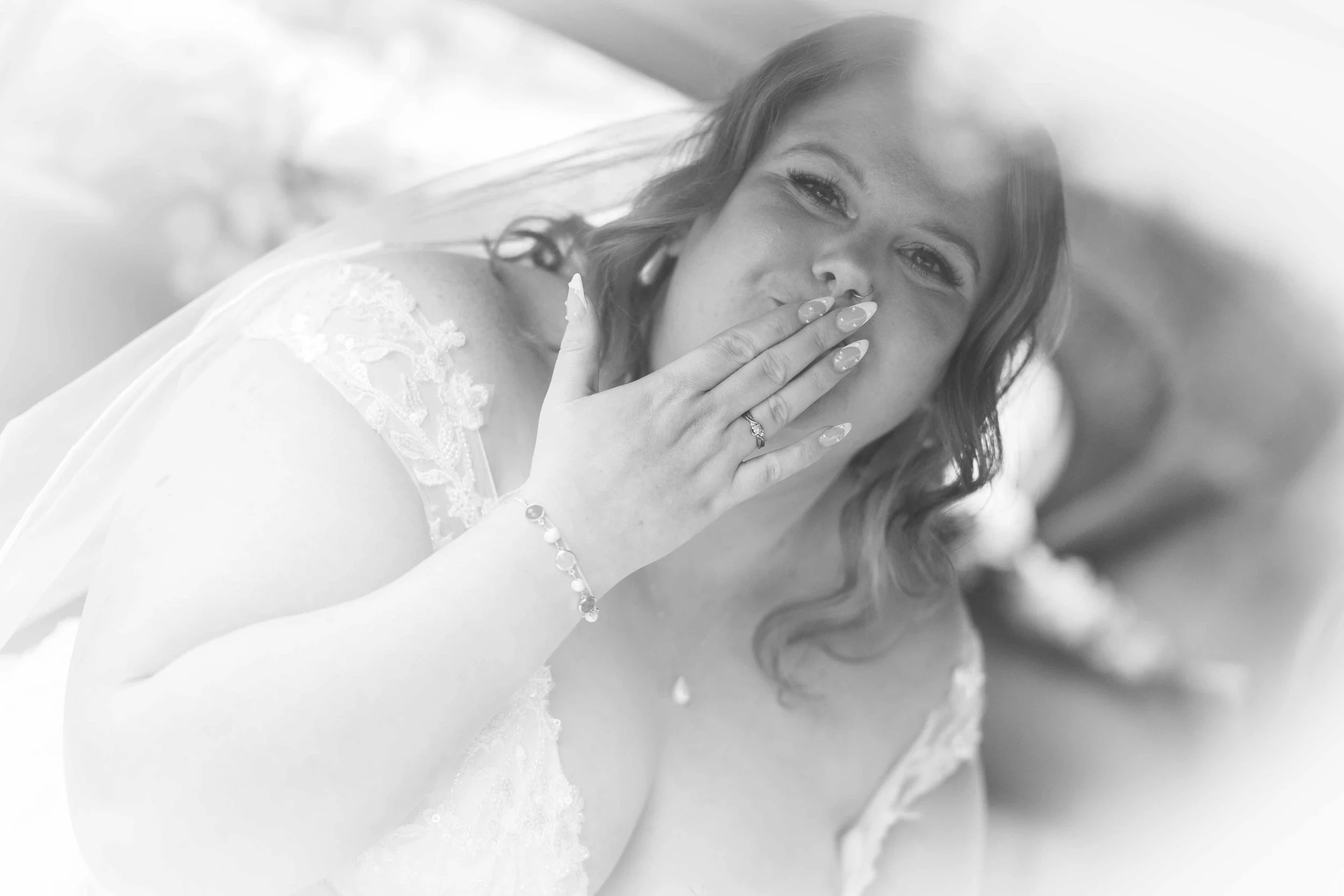 bride blowing kisses