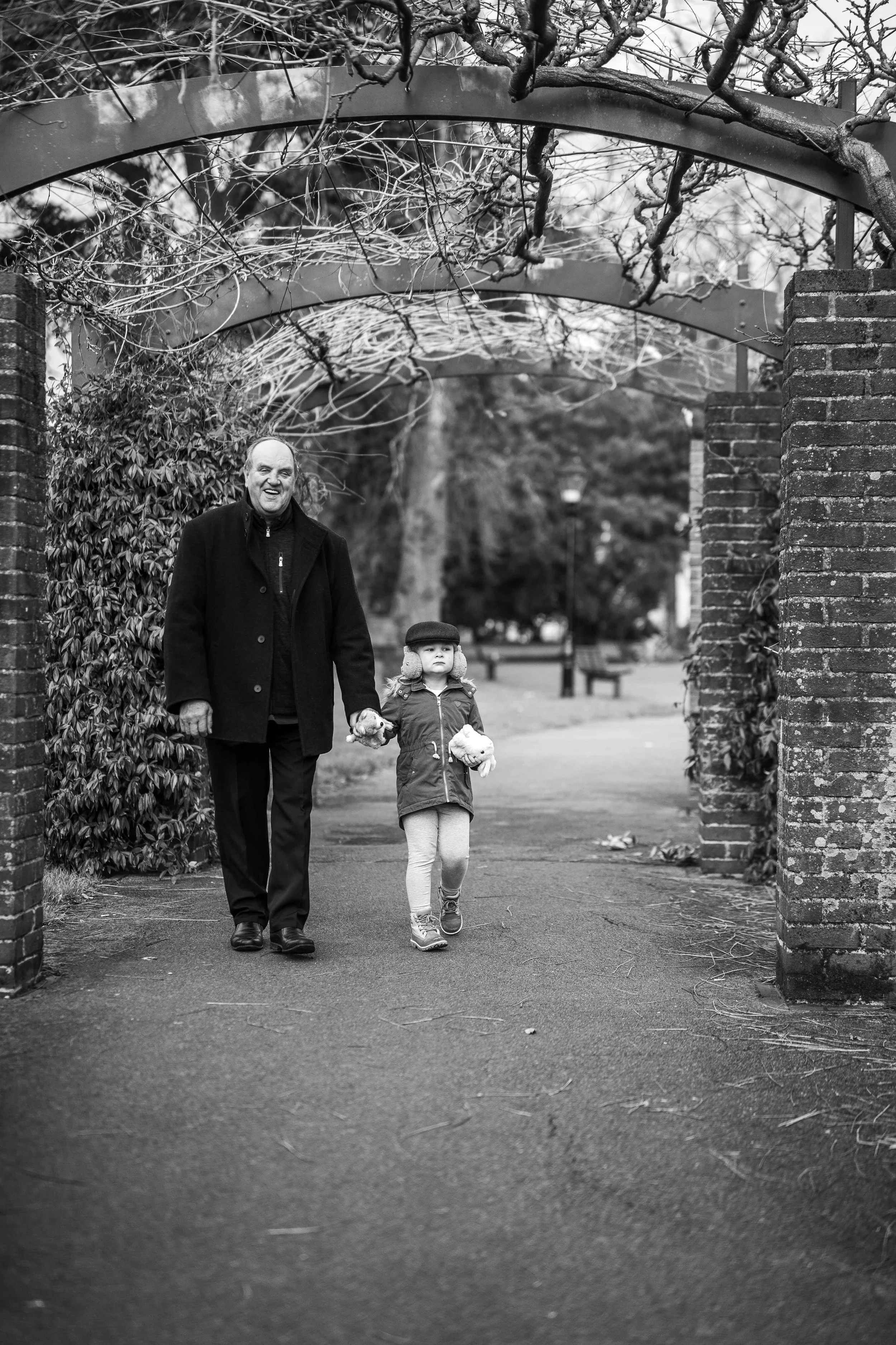 Grandad with granddaughter