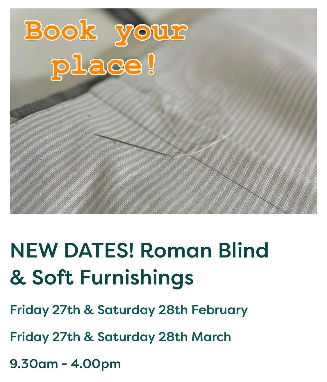 Do you fancy having a go at making your own soft furnishings for your home? Join a session with @ireneechappell1 to make either a cushion, curtains or a blind to suit your interior style. Book from one day at a time depending on your project or timet