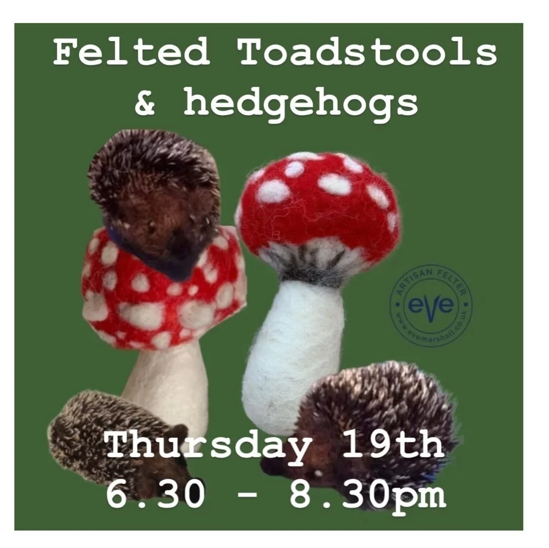 Fancy a creative distraction this Thursday evening? Come to Folkingham Creative Arts and spend a fun evening creating lovely creatures with @evefaffs #feltingclasses #thisislincolnshire #crafting #eveningclasses