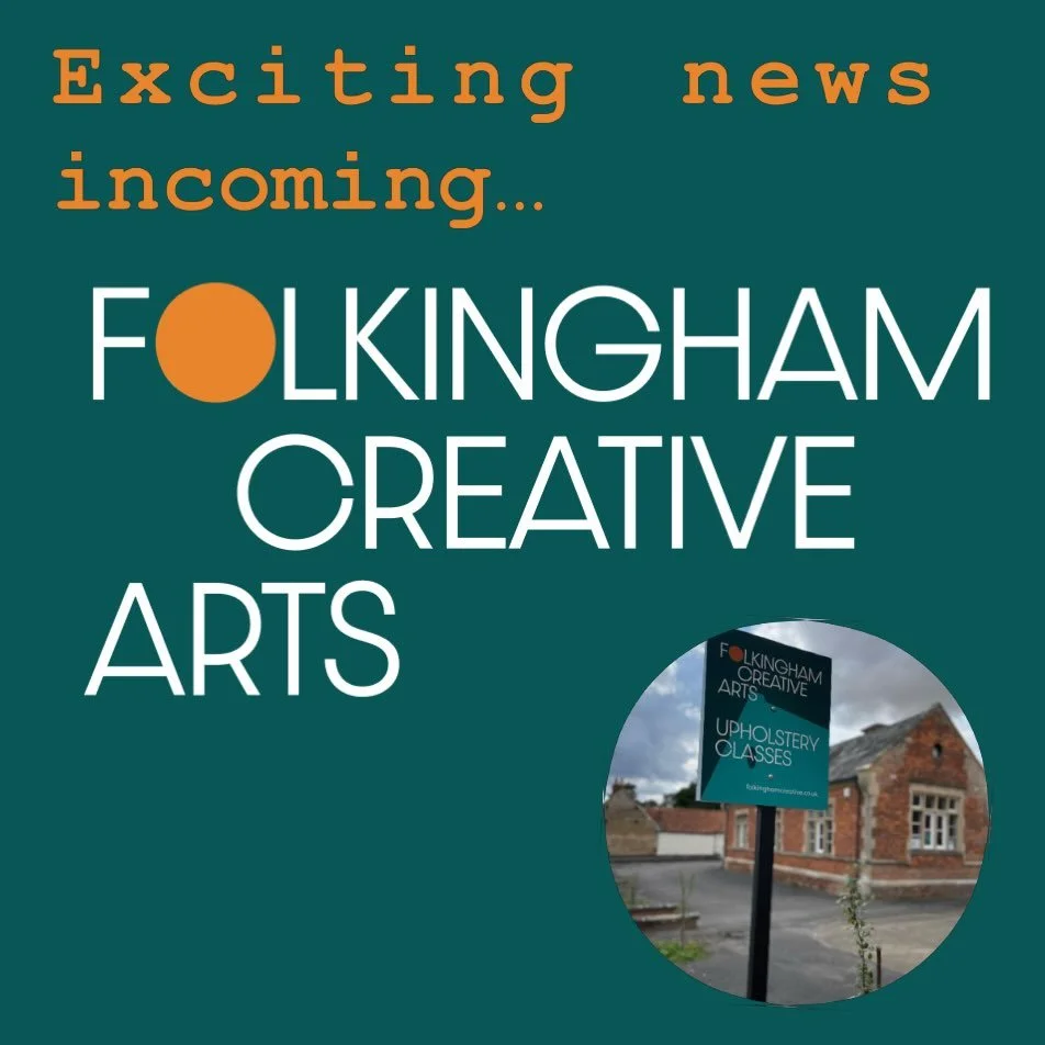 Get ready, something's brewing ☕️ at Folkingham Creative Arts... big news dropping this week! ⛏️🤭 #watchthisspace #upholsteryschool #learnupholsteryclasses #thisislincolnshire #upholsterystudent