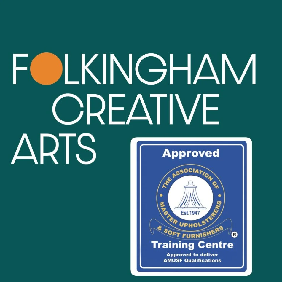AMUSF Upholstery Diploma Courses are here!! 
Folkingham Creative Arts is thrilled to announce that we have been become an approved Training Centre for the AMUSF Upholstery Diploma Course. #amusf #amusfdiploma #learnupholstery 

The Association of Mas
