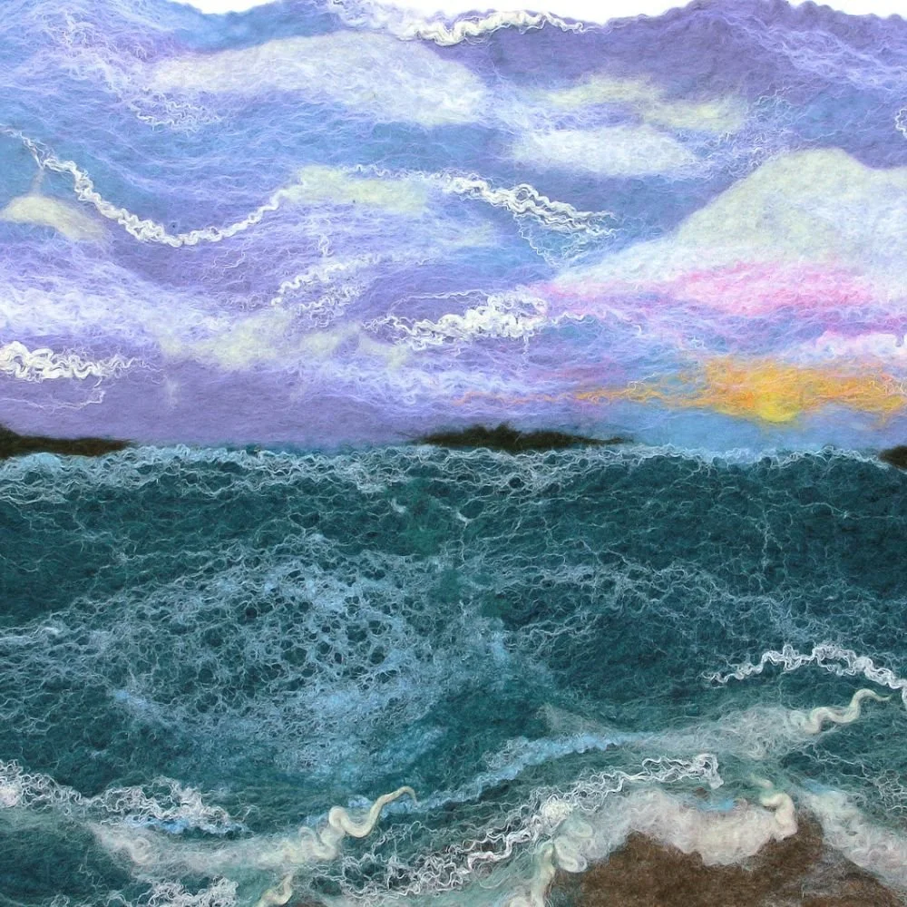 Wet Felted Seascape