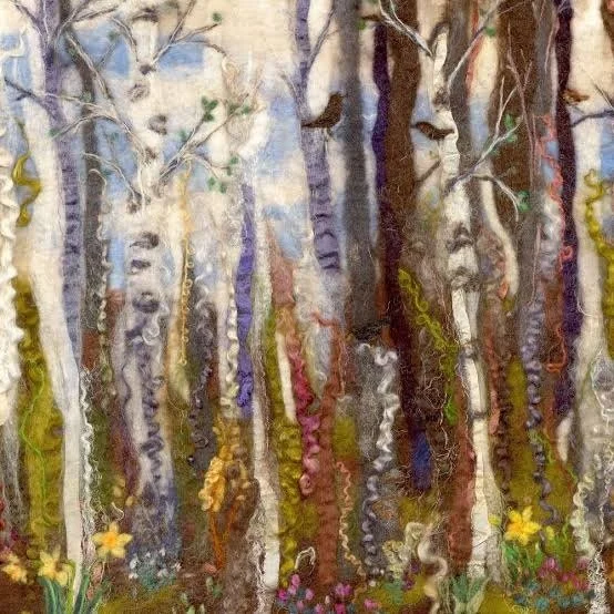 Large Felted Woodland Picture