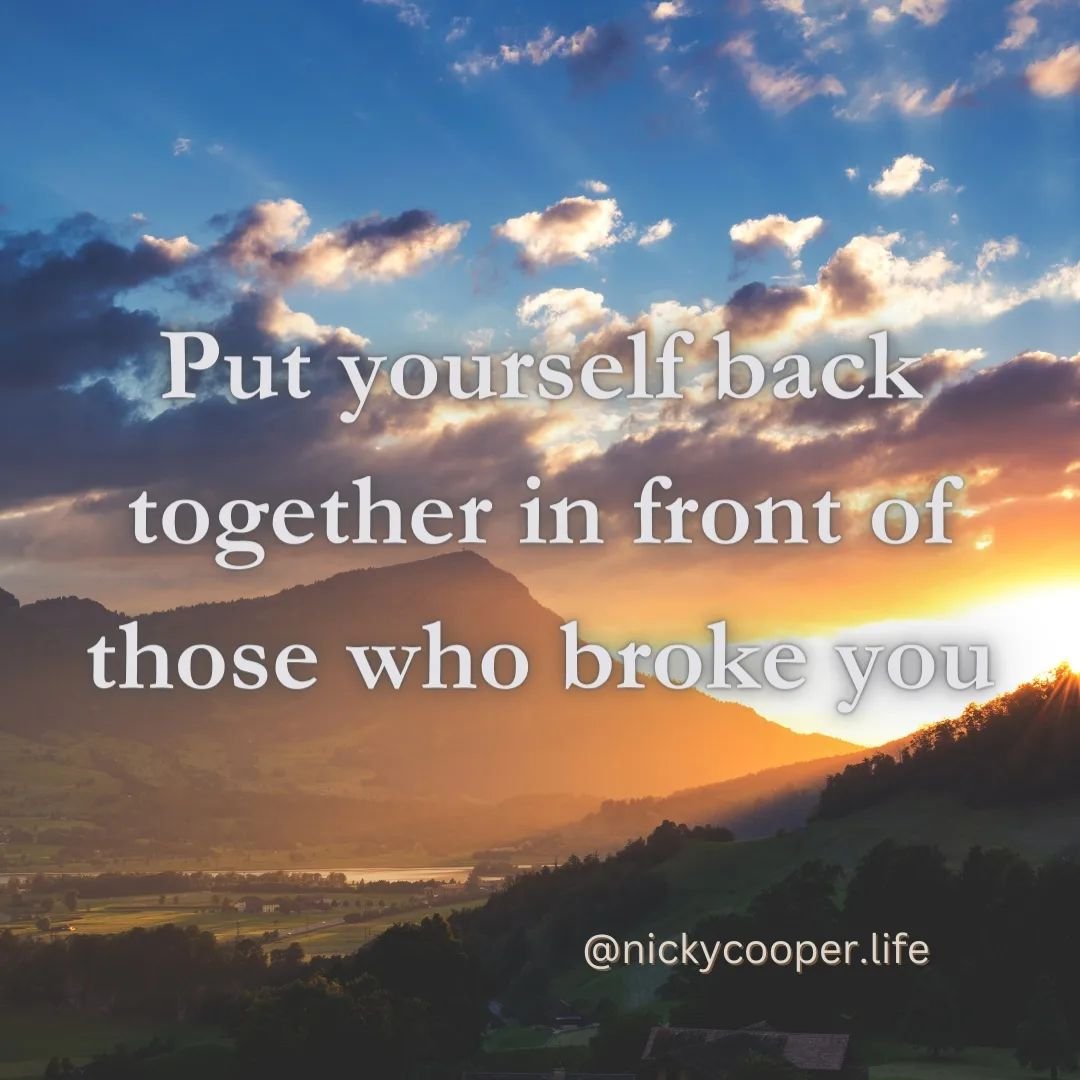 We all face moments of challenge and adversity, moments that may leave us feeling broken or shattered. But within those lies, an opportunity for incredible learnings and profound growth. For you and even those who may have hurt you. 

Putting yoursel