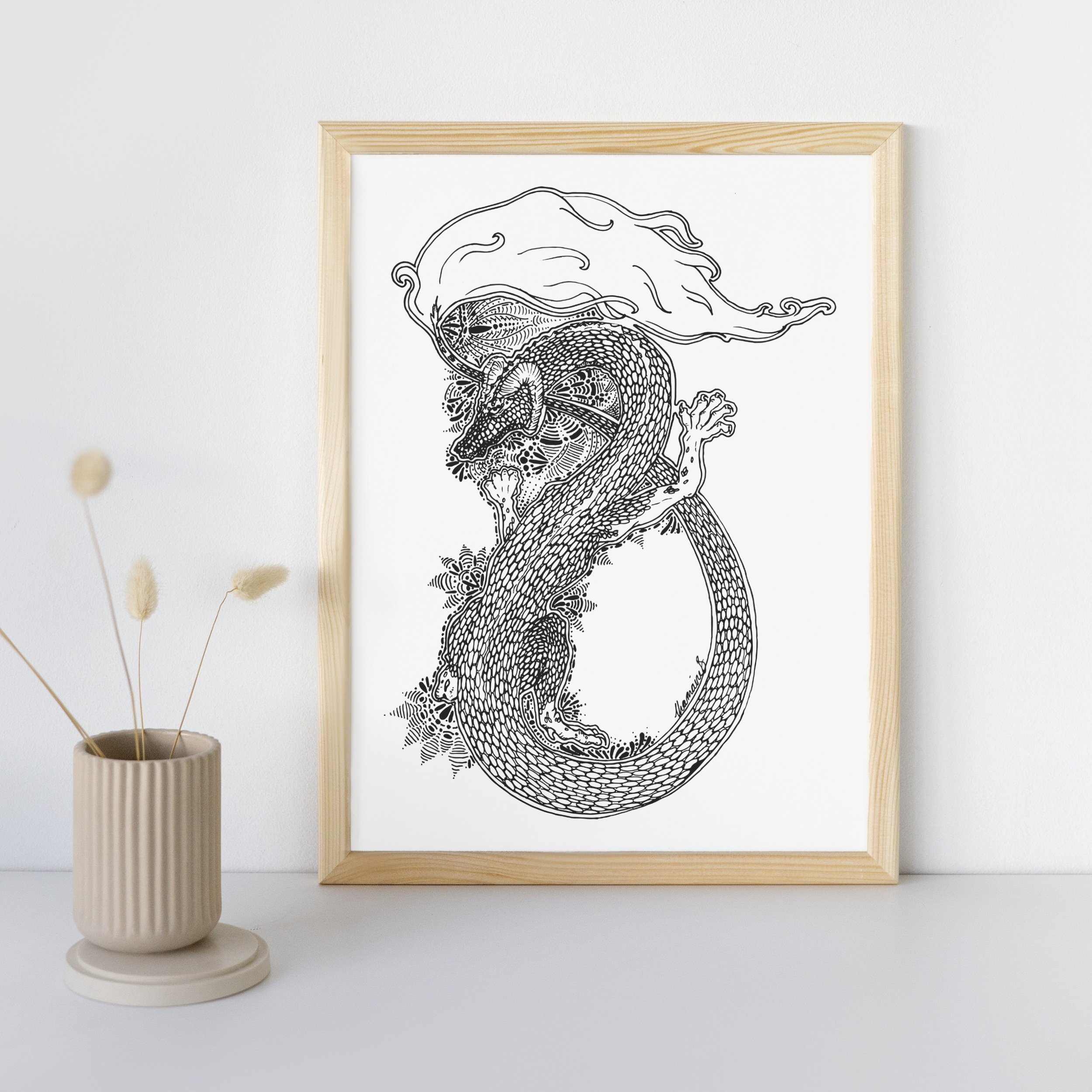 🐉Mandala Climber Dragon – Where Myth Meets Meditation