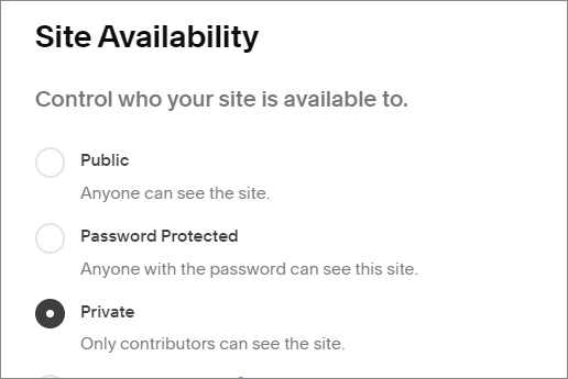 site availability