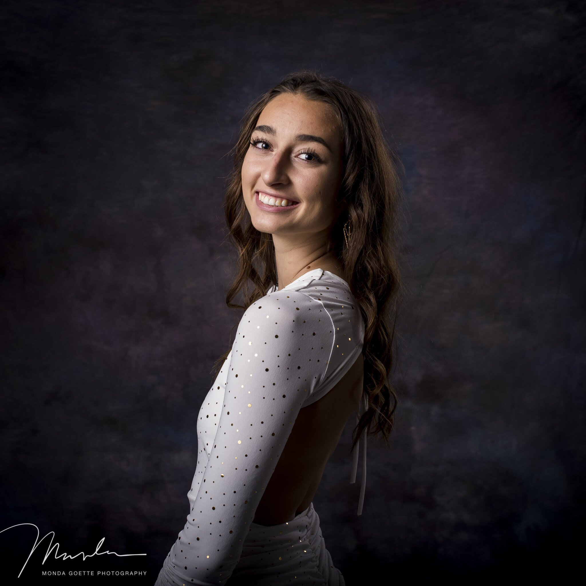 senior girl during high school photo session with Monda Goette Photography